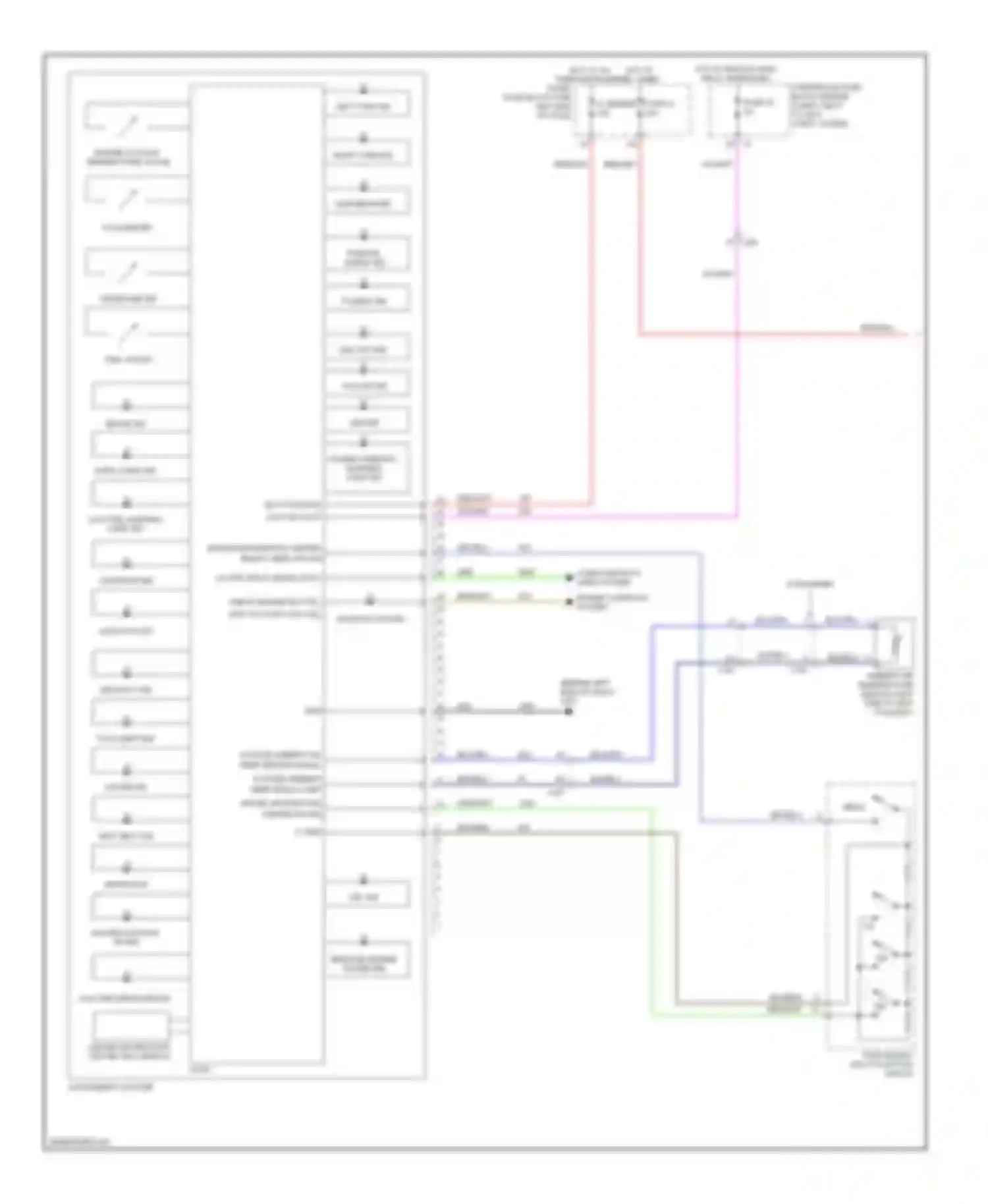 Wiring diagram underhood fuse block (engine compt, next to left for Chevrolet Cruze I facelift (2012-2015) (2 of 2)