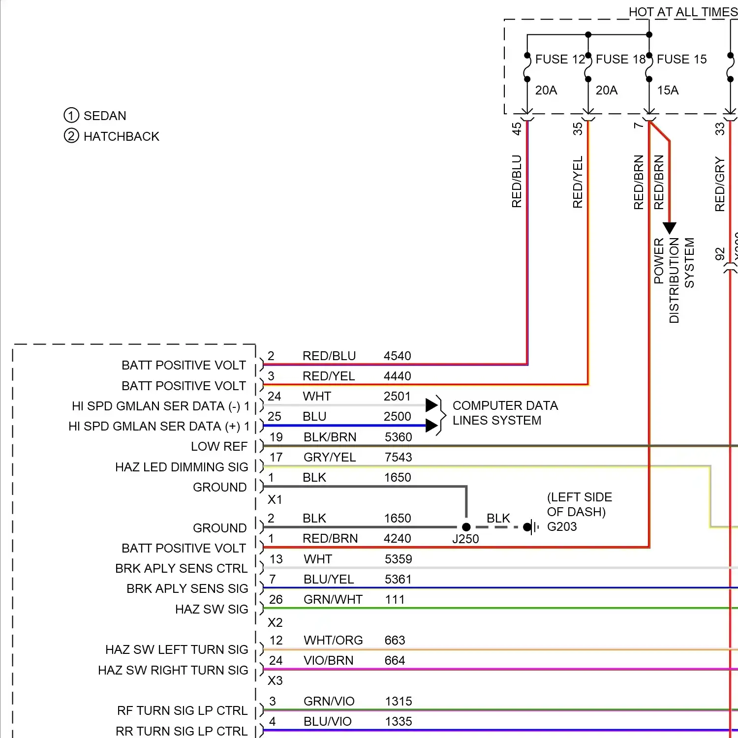 demo - Exterior lamps circuit, w/ led tail lamp (1 of 3) Exterior lamps circuit, w/ led tail lamp (1 of 3)