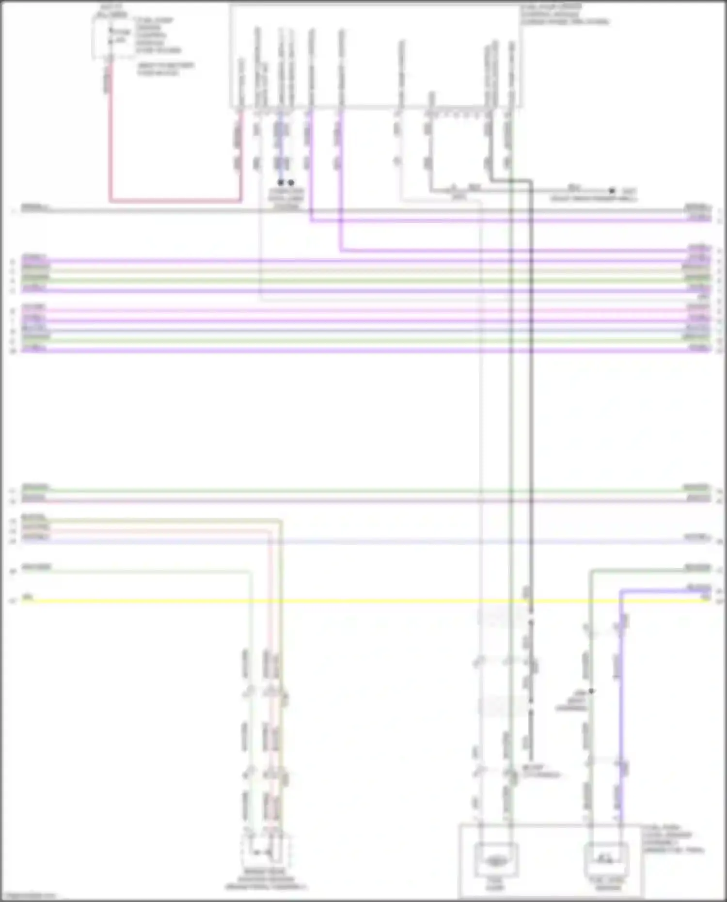 Wiring diagram fuel pump, level sensor assembly for Chevrolet Cruze II (2015-2024) (3 of 4)