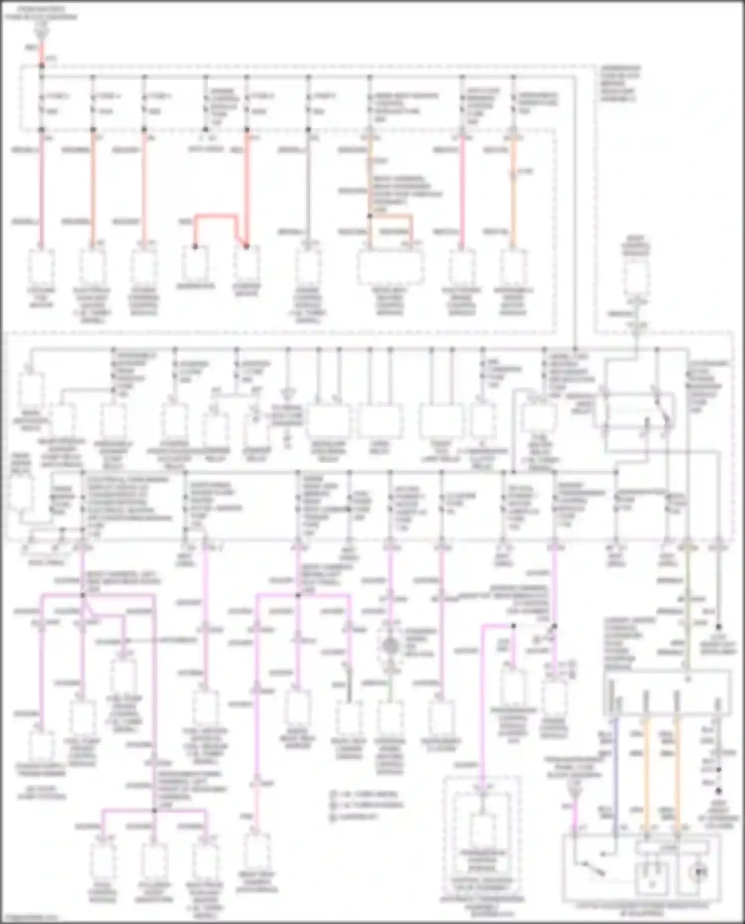 Wiring diagram headlamp high beam relay for Chevrolet Cruze II (2015-2024) (2 of 2)