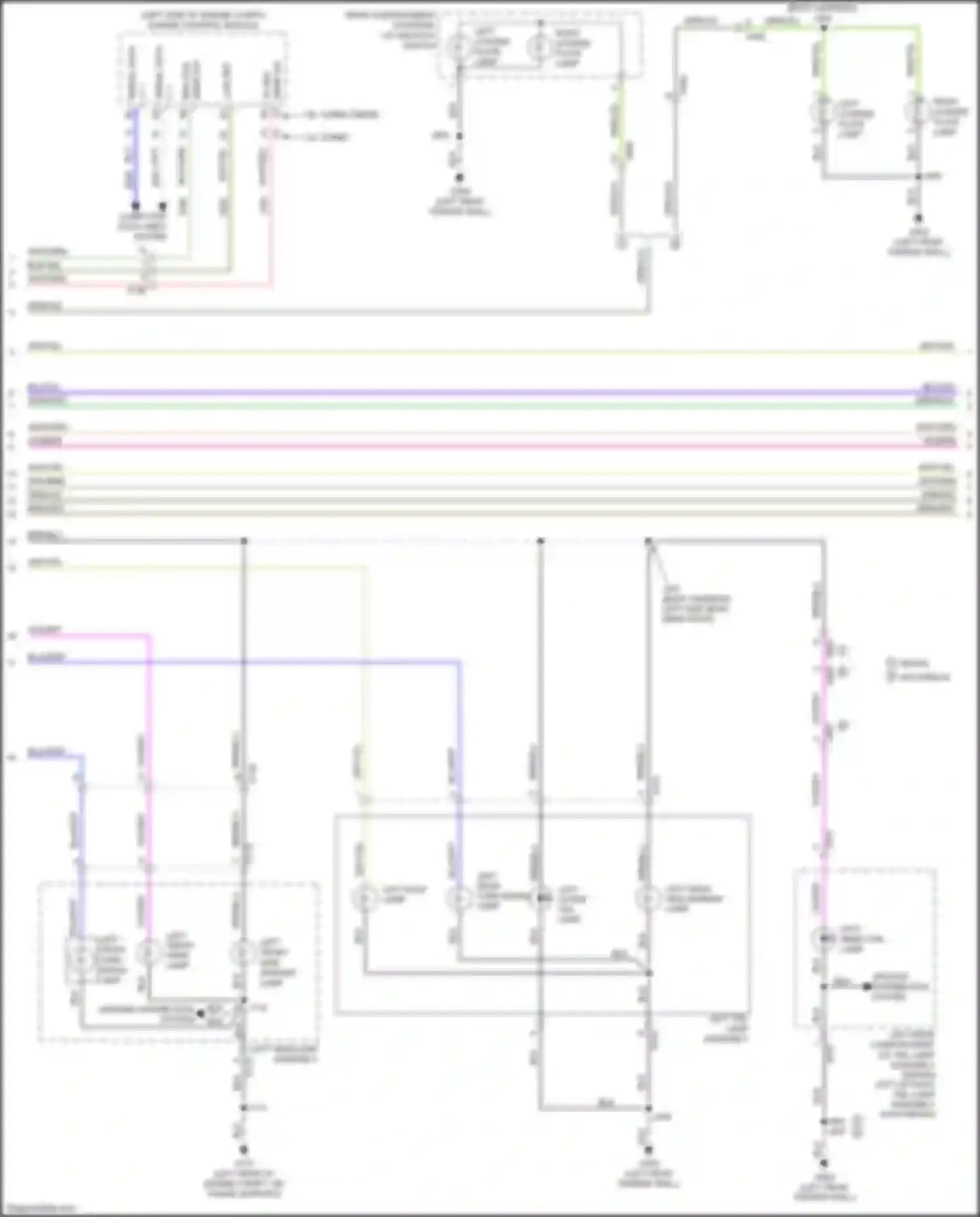 Wiring diagram left inner tail- lamp for Chevrolet Cruze II (2015-2024) (1 of 3)