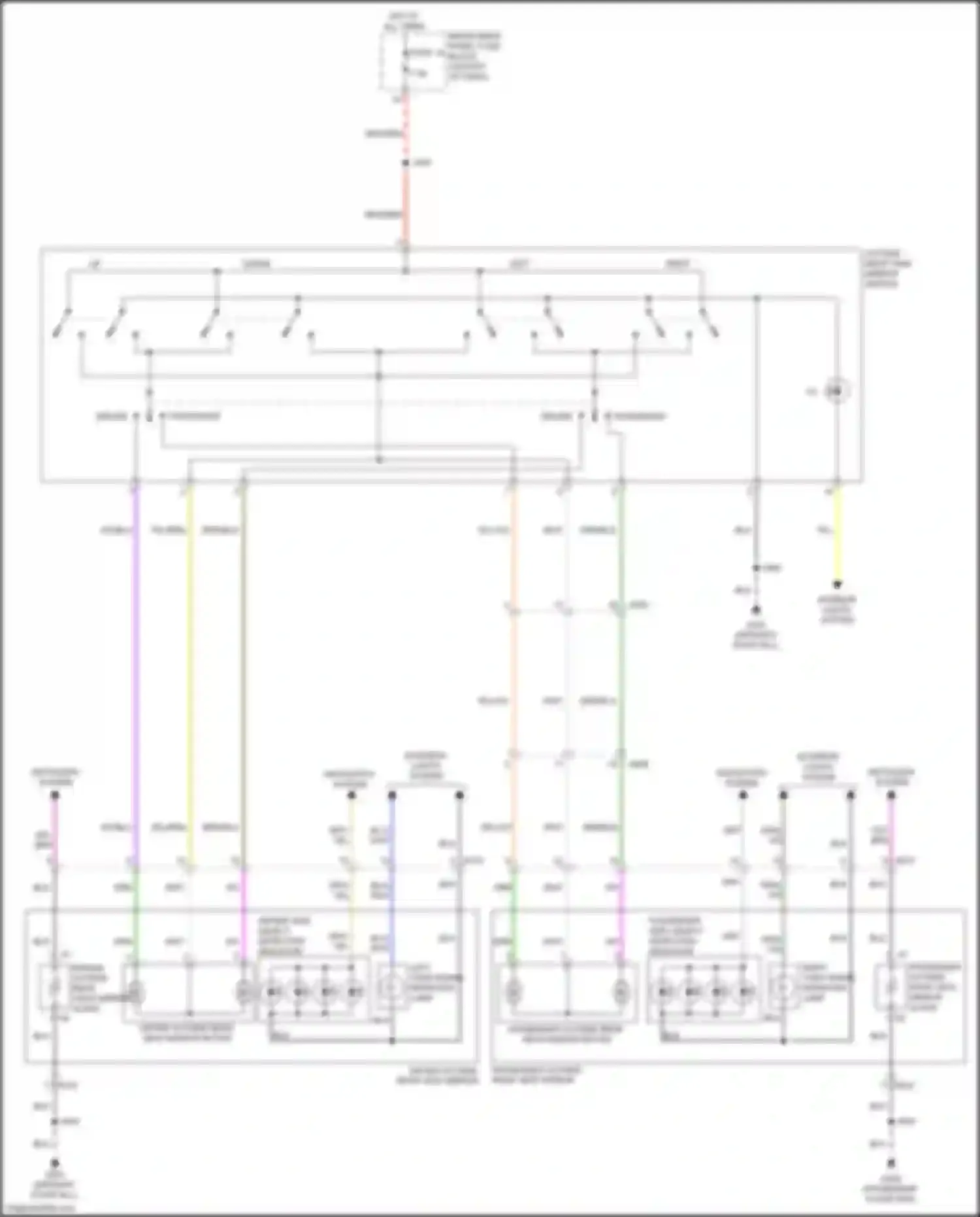 Wiring diagram passenger outside rear view mirror glass for Chevrolet Cruze II (2015-2024) (3 of 3)