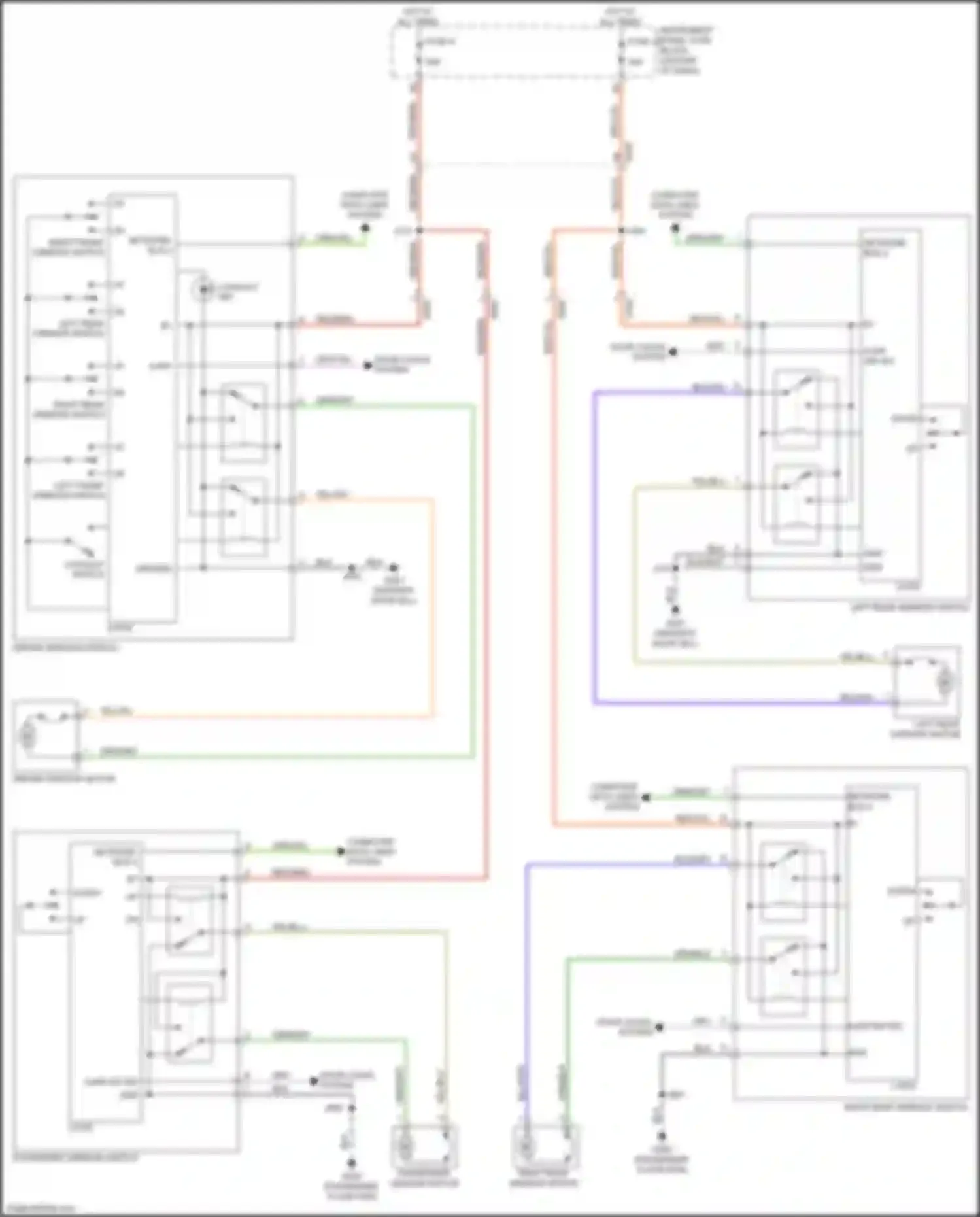 Wiring diagram passenger window switch for Chevrolet Cruze II (2015-2024) (4 of 5)