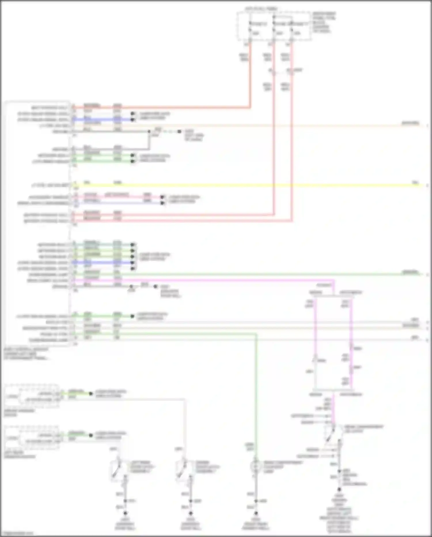 Wiring diagram rear compartment courtesy lamp for Chevrolet Cruze II (2015-2024) (1 of 2)