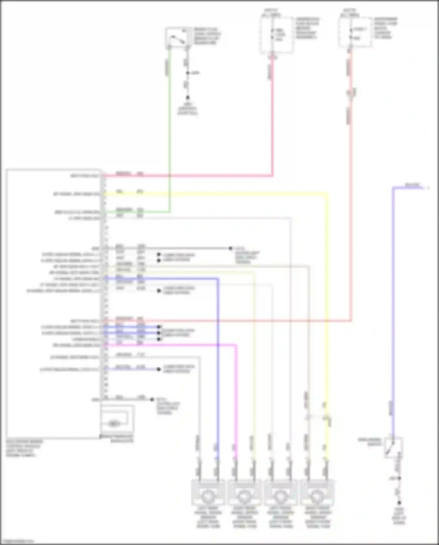 Wiring diagram right rear wheel speed sensor for Chevrolet Cruze II (2015-2024) (1 of 1)