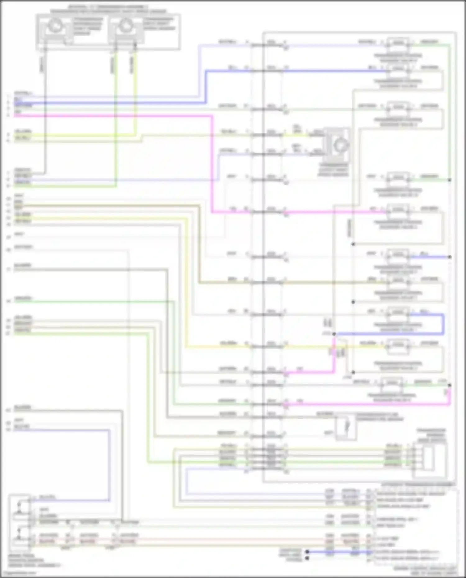 Wiring diagram transmission intermediate shaft speed sensor for Chevrolet Cruze II (2015-2024) (1 of 2)