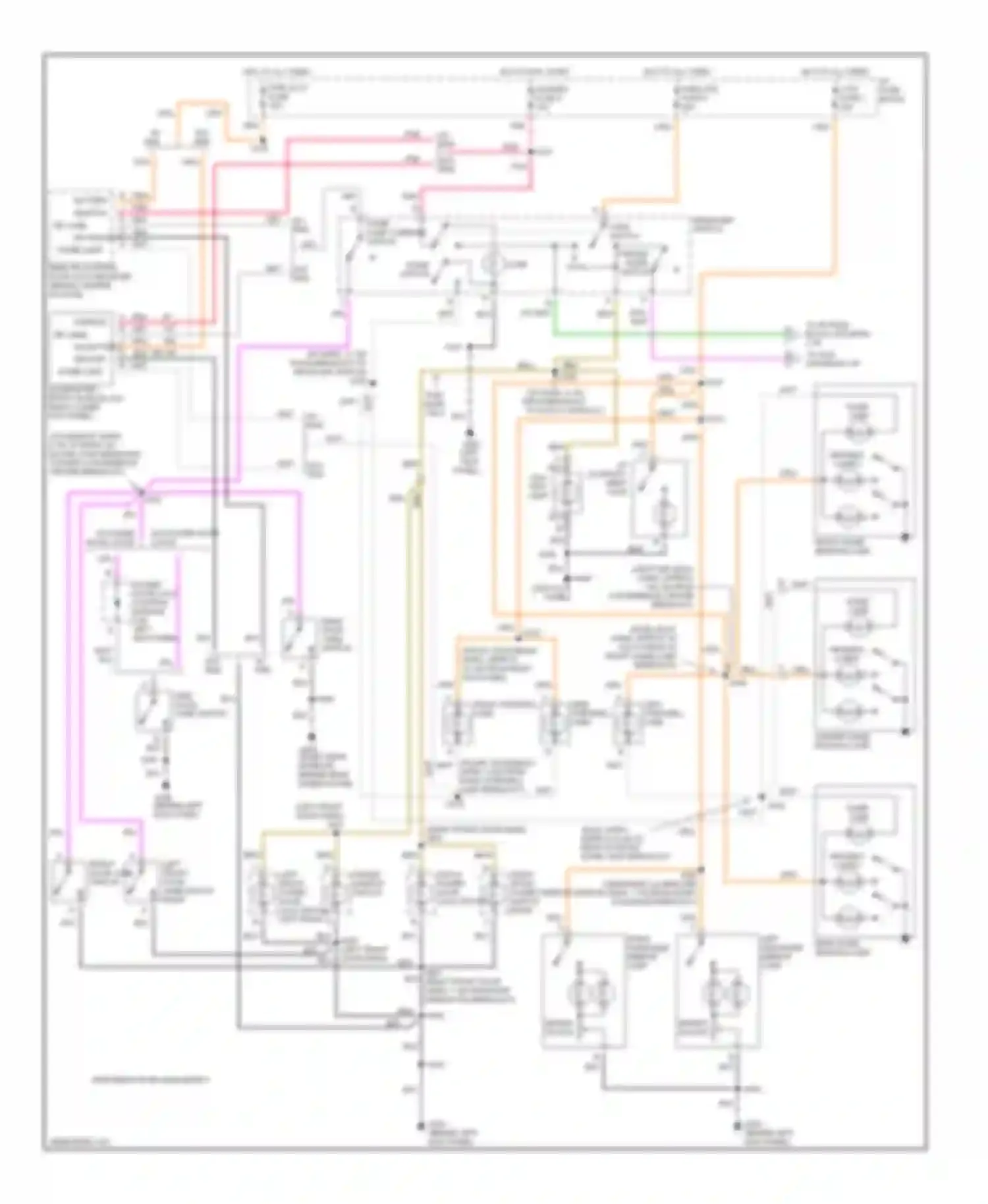 Wiring diagram center dome, reading lamp for Chevrolet Cutaway G3500  (1997-2012) (1 of 1)