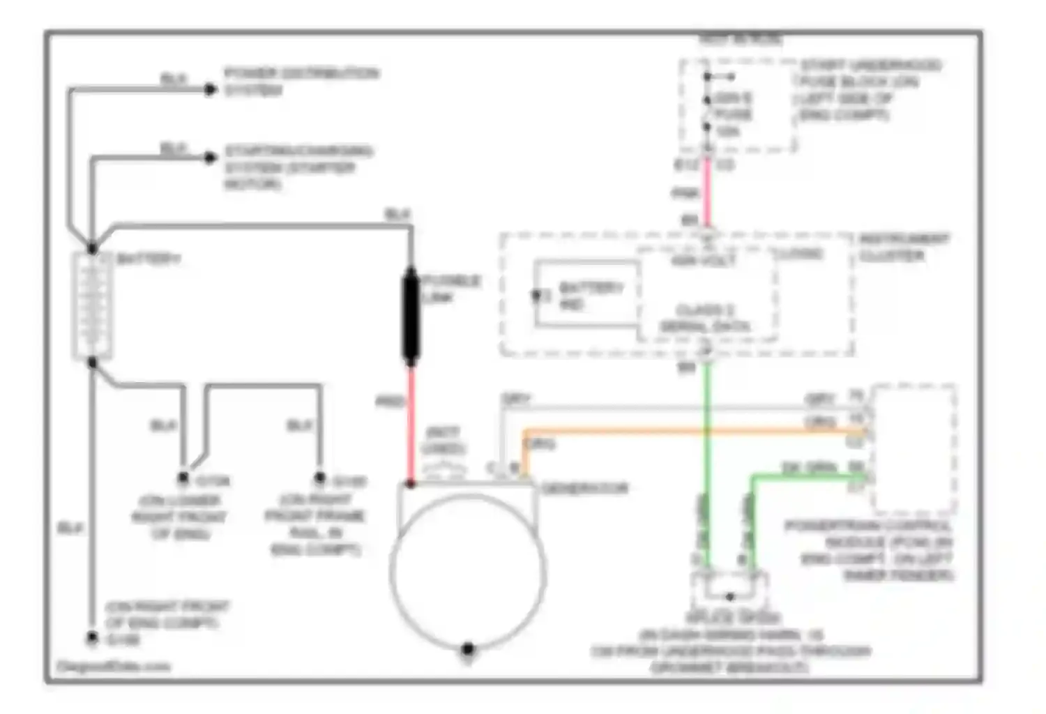 Wiring diagram fusible link c for Chevrolet Cutaway G3500  (1997-2012) (1 of 2)