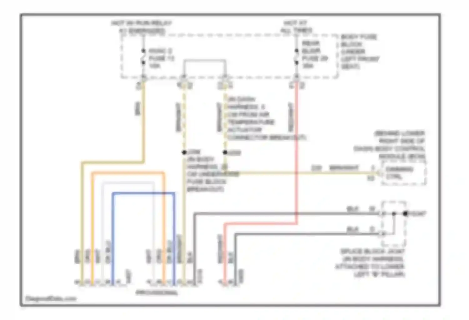 Wiring diagram hot w/ run relay for Chevrolet Cutaway G3500  (1997-2012) (3 of 3)