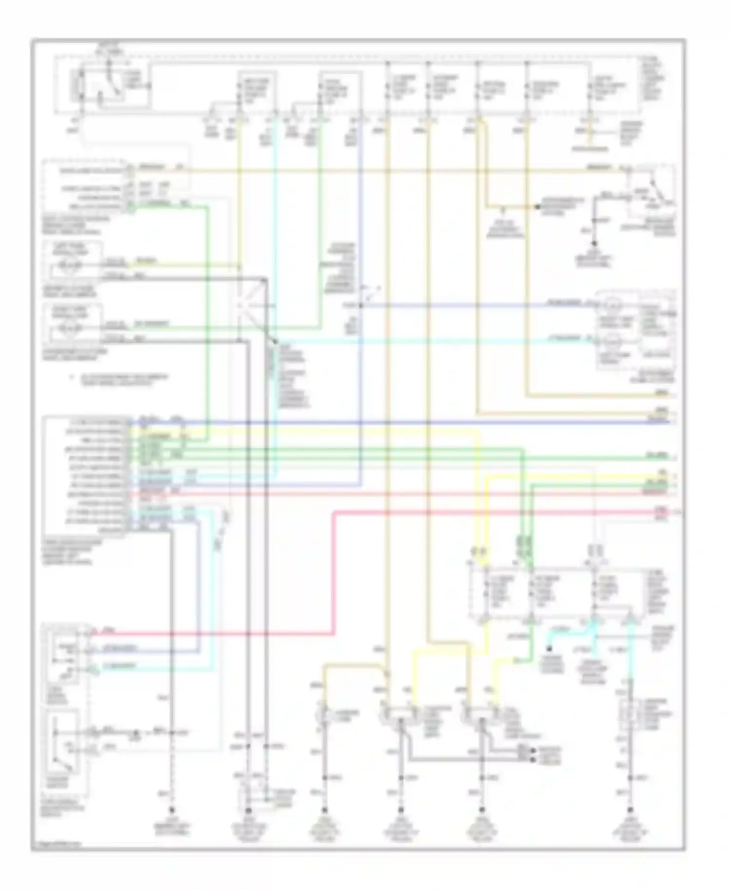 Wiring diagram passenger's outside rear view mirror for Chevrolet Cutaway G3500  (1997-2012) (2 of 2)