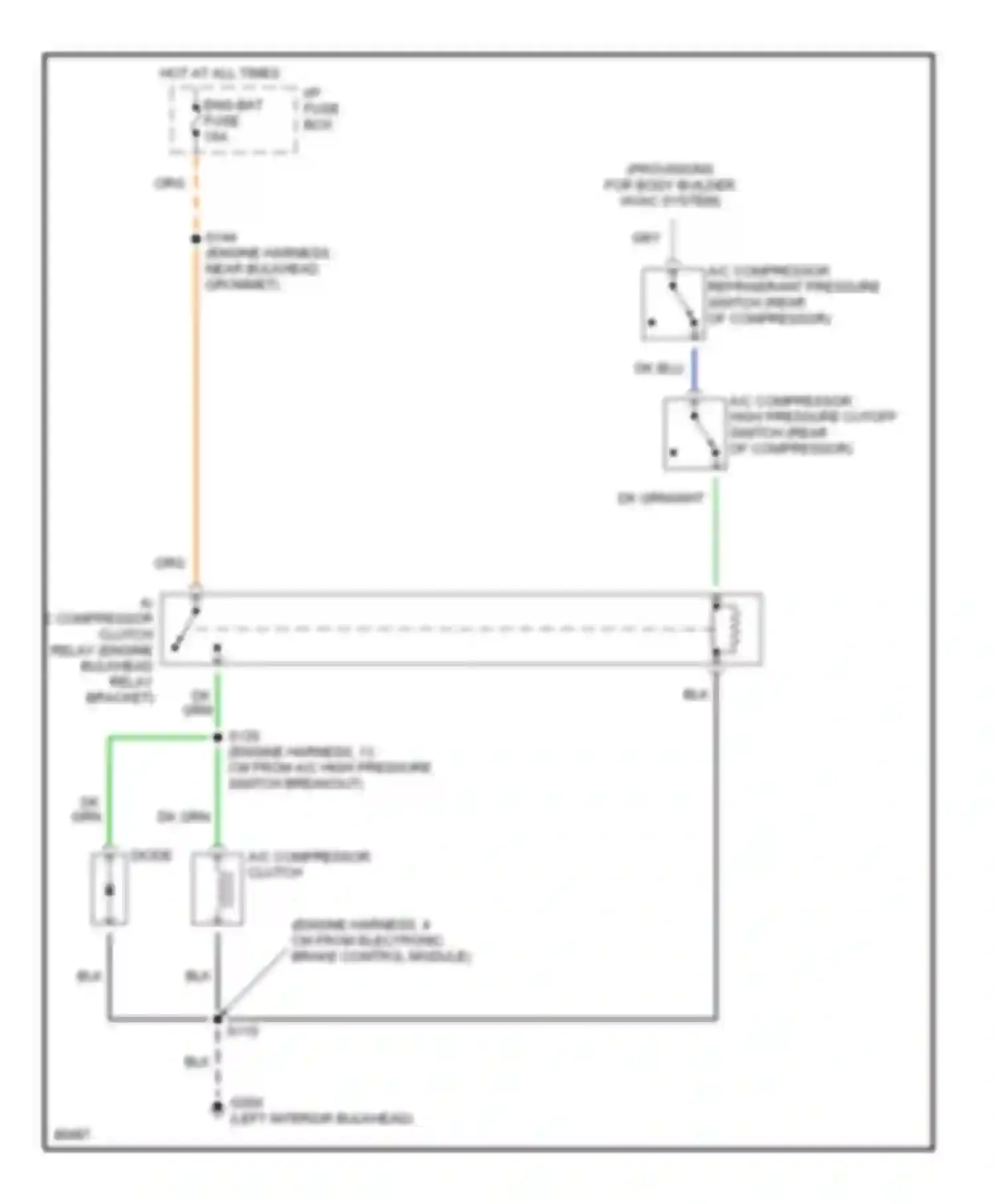 Cutaway P30 Chevrolet  (1985-1997): 6.5l (vin y), air conditioning circuits