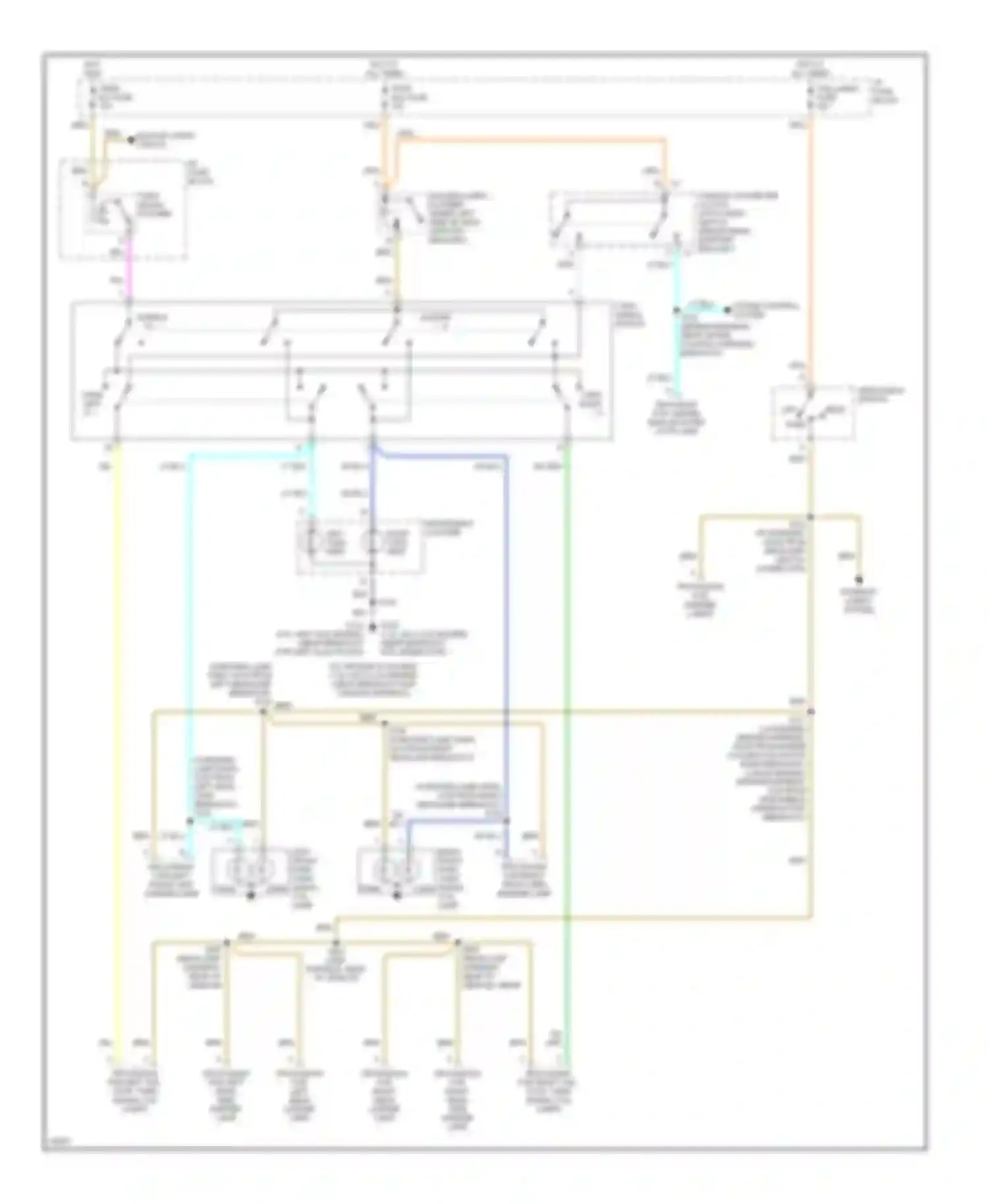 Cutaway P30 Chevrolet  (1985-1997): Exterior lamps circuit, motor home chassis