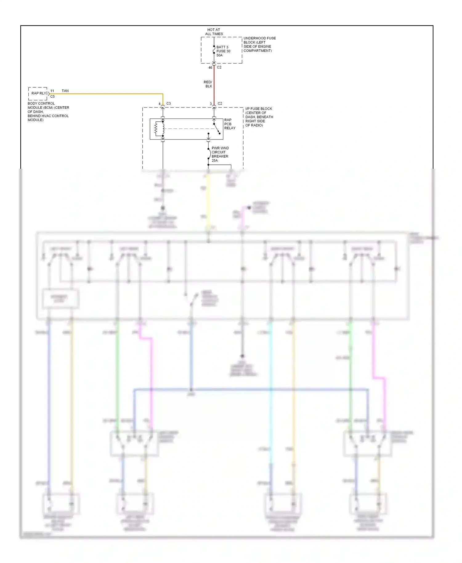 Wiring diagram down up for Chevrolet Equinox I (2004-2009) (1 of 1)