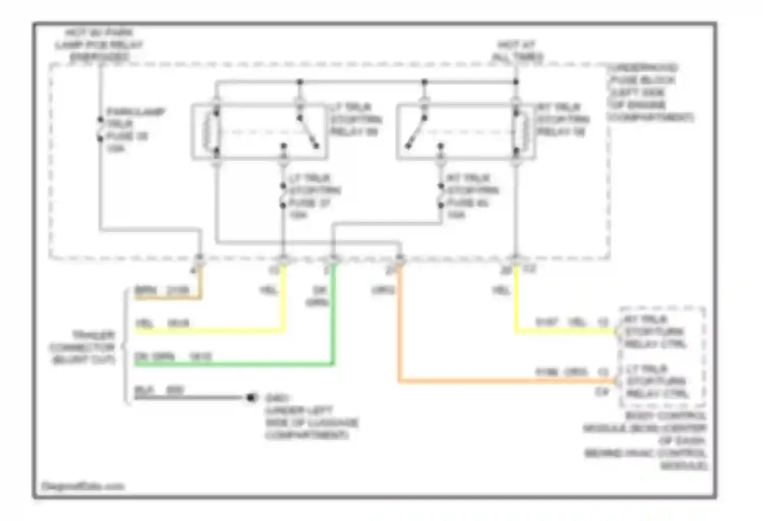 Wiring diagram lt trlr stop/trn relay 59 for Chevrolet Equinox I (2004-2009) (1 of 1)