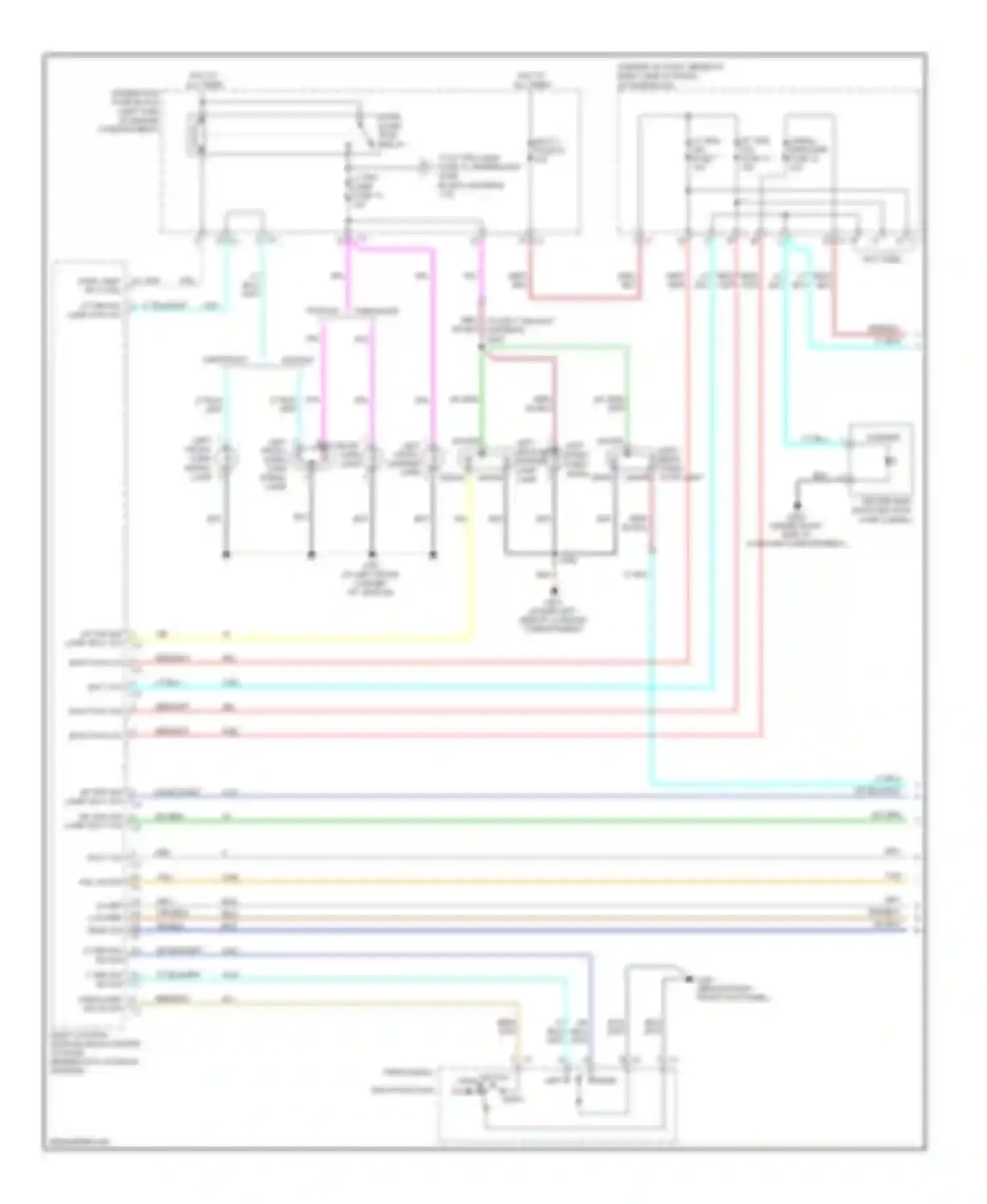 Wiring diagram major left rear park/ stop lamp for Chevrolet Equinox I (2004-2009) (1 of 1)