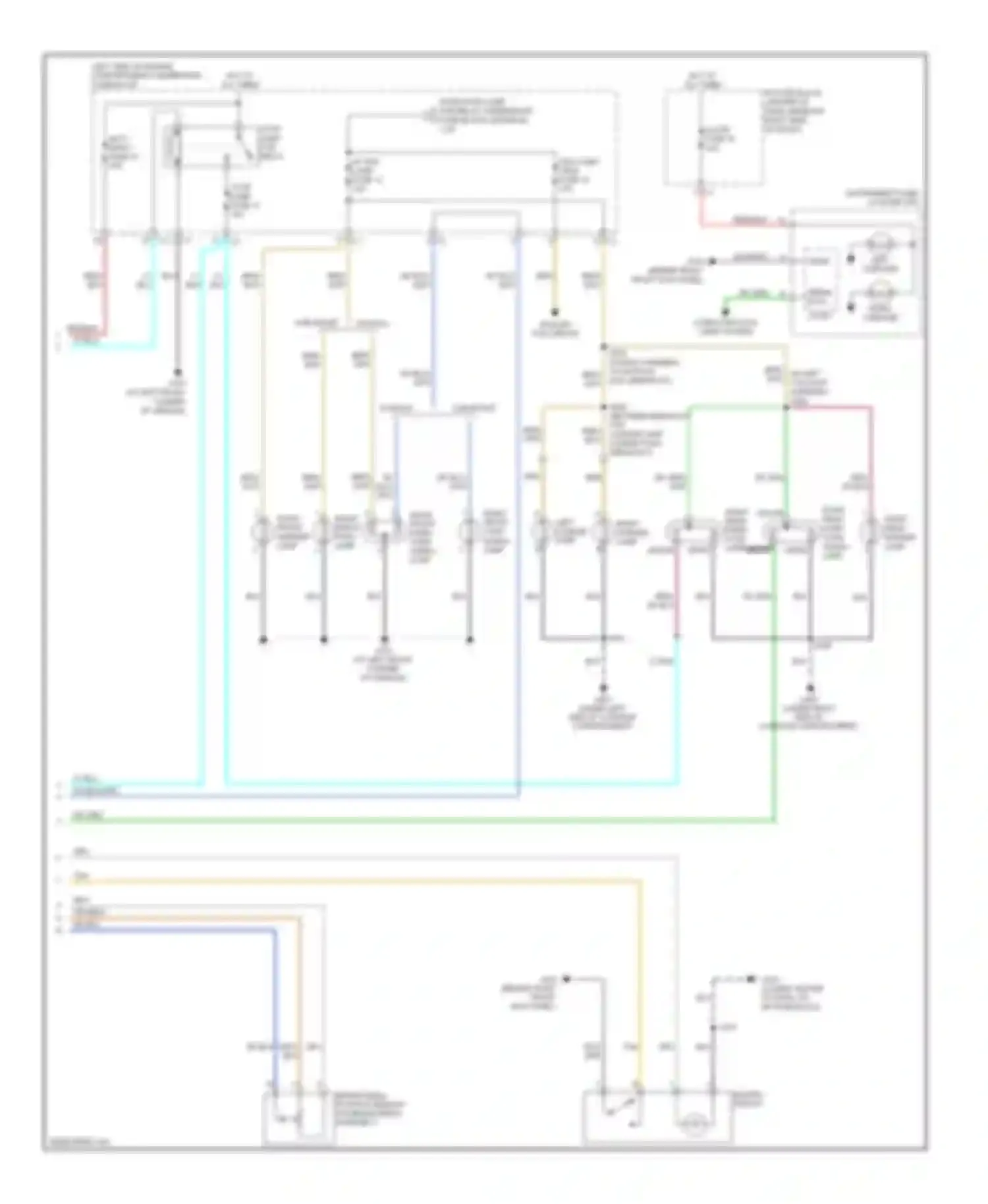 Wiring diagram stop lamp pcb relay for Chevrolet Equinox I (2004-2009) (1 of 2)