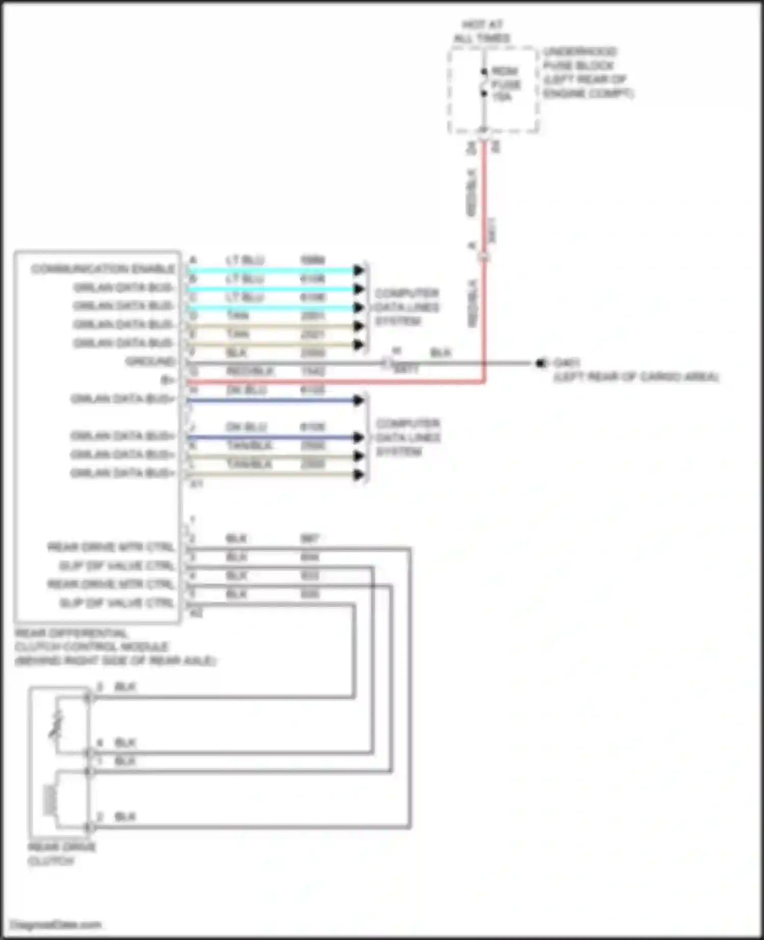 Wiring diagram computer data lines system for Chevrolet Equinox II facelift (2015-2017) (43 of 54)