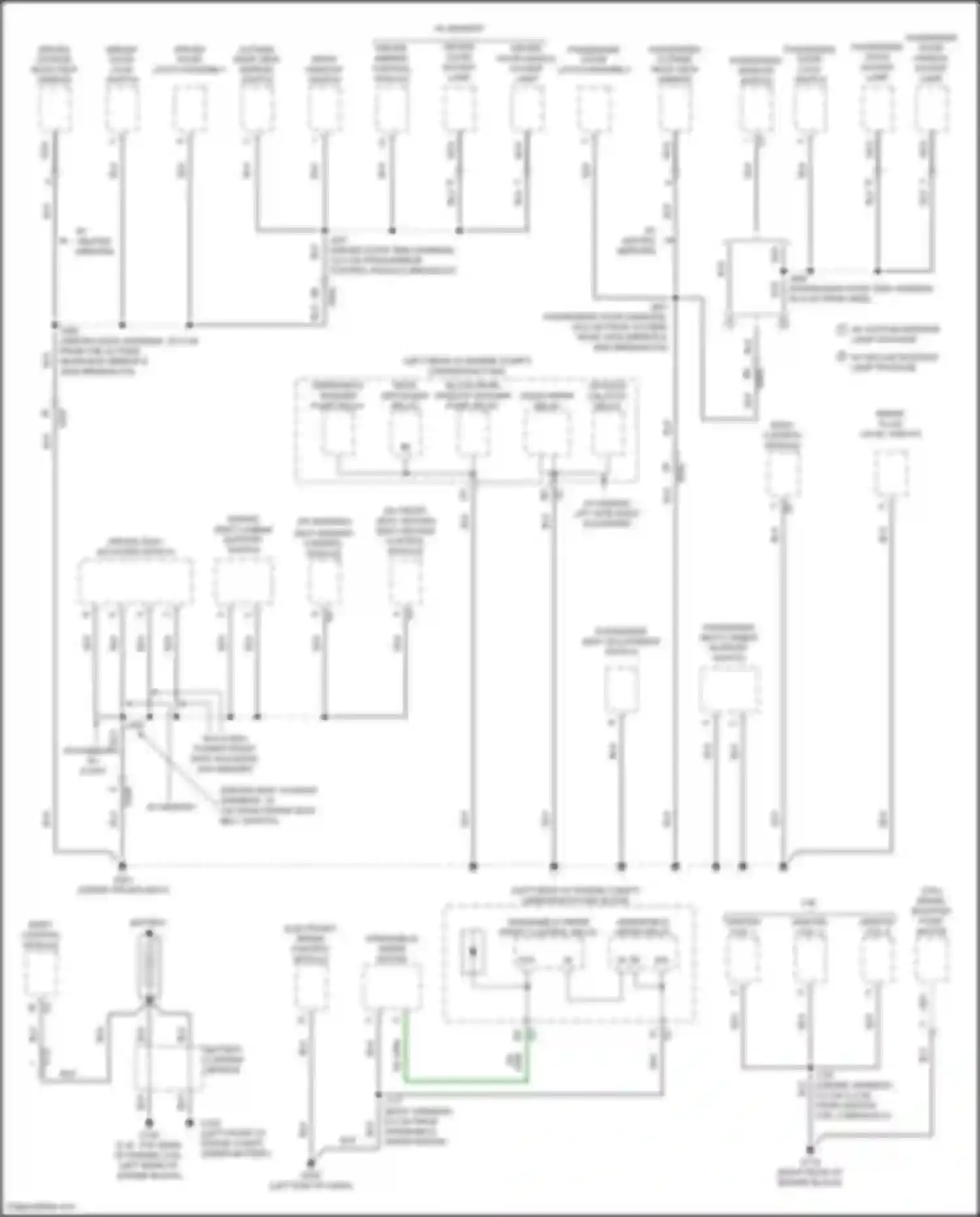 Wiring diagram driver door handle accent lamp for Chevrolet Equinox II facelift (2015-2017) (2 of 2)