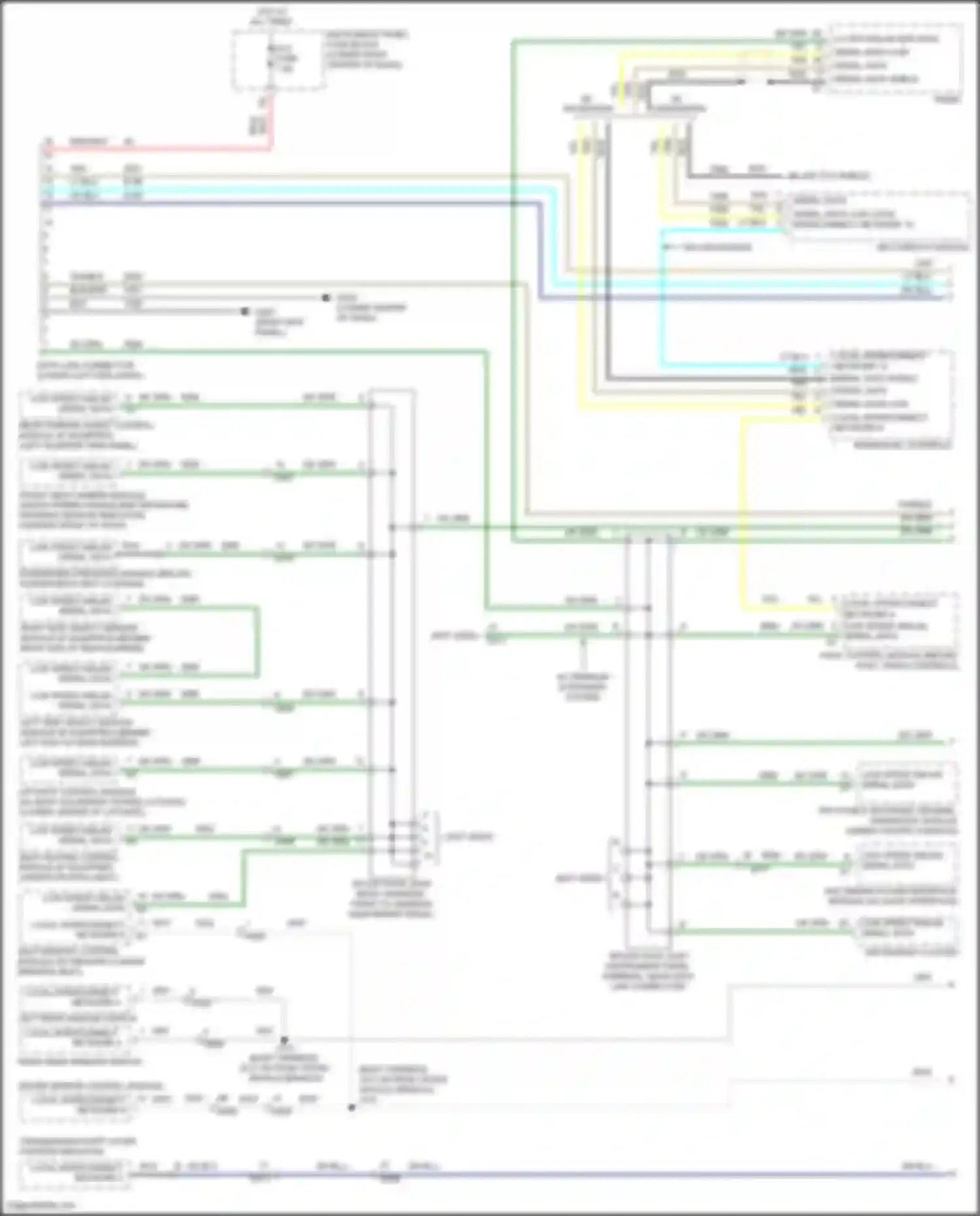 Wiring diagram inflatable restraint sensing, diagnostic module for Chevrolet Equinox II facelift (2015-2017) (1 of 6)
