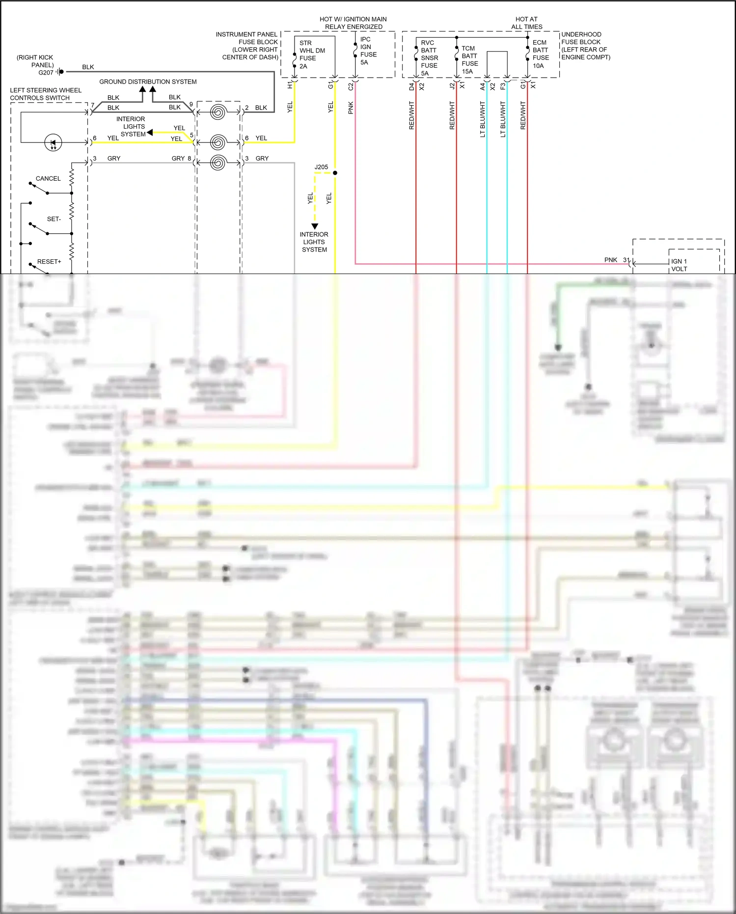 Wiring diagram led backlight dimming ctrl for Chevrolet Equinox II facelift (2015-2017) (1 of 2)