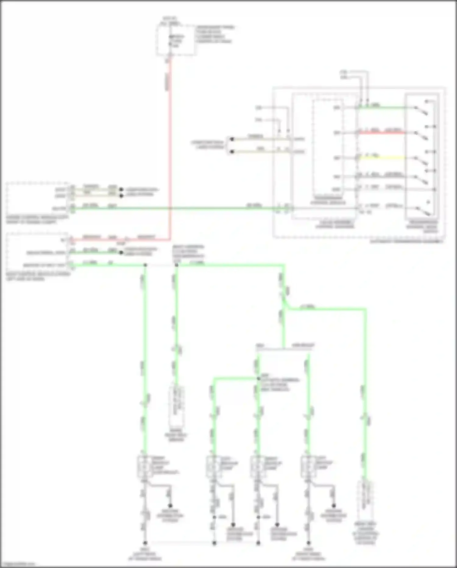 Wiring diagram left backup lamp for Chevrolet Equinox II facelift (2015-2017) (1 of 3)