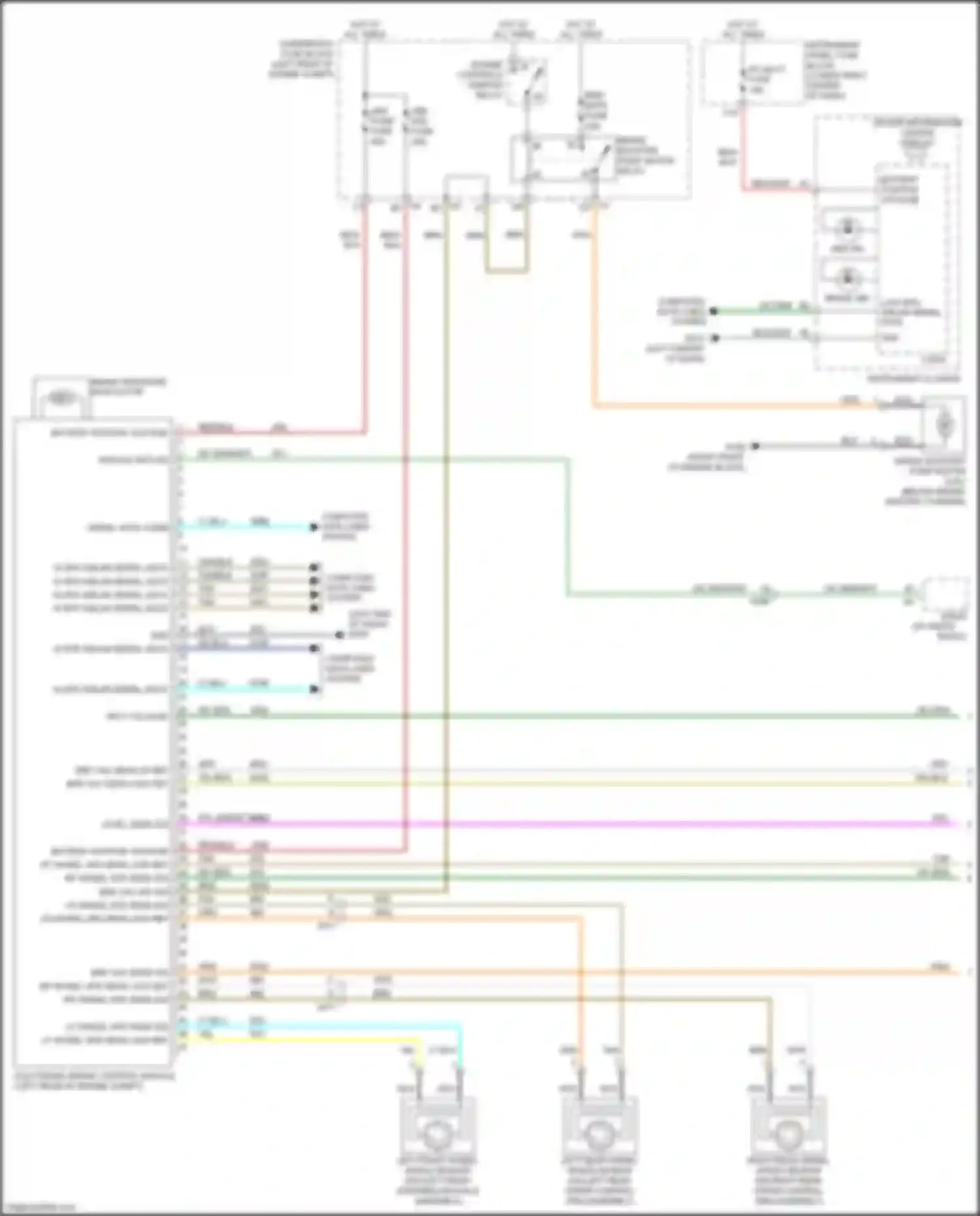 Wiring diagram left rear wheel speed sensor for Chevrolet Equinox II facelift (2015-2017) (1 of 1)