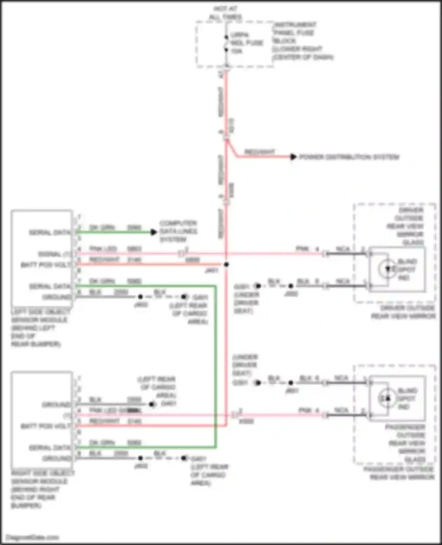 Wiring diagram power distribution system for Chevrolet Equinox II facelift (2015-2017) (1 of 7)