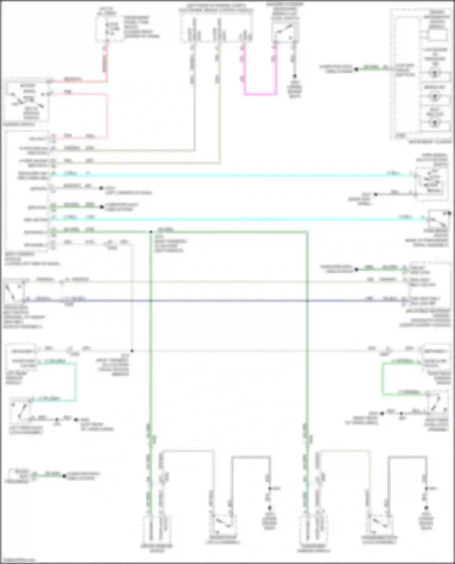 Wiring diagram right rear window switch for Chevrolet Equinox II facelift (2015-2017) (9 of 9)