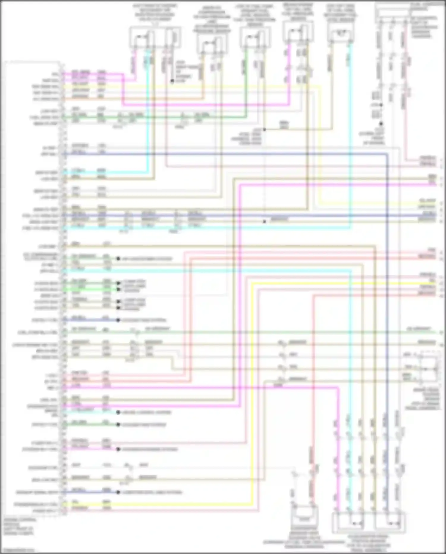 Wiring diagram secondary fuel level sensor for Chevrolet Equinox II facelift (2015-2017) (2 of 3)