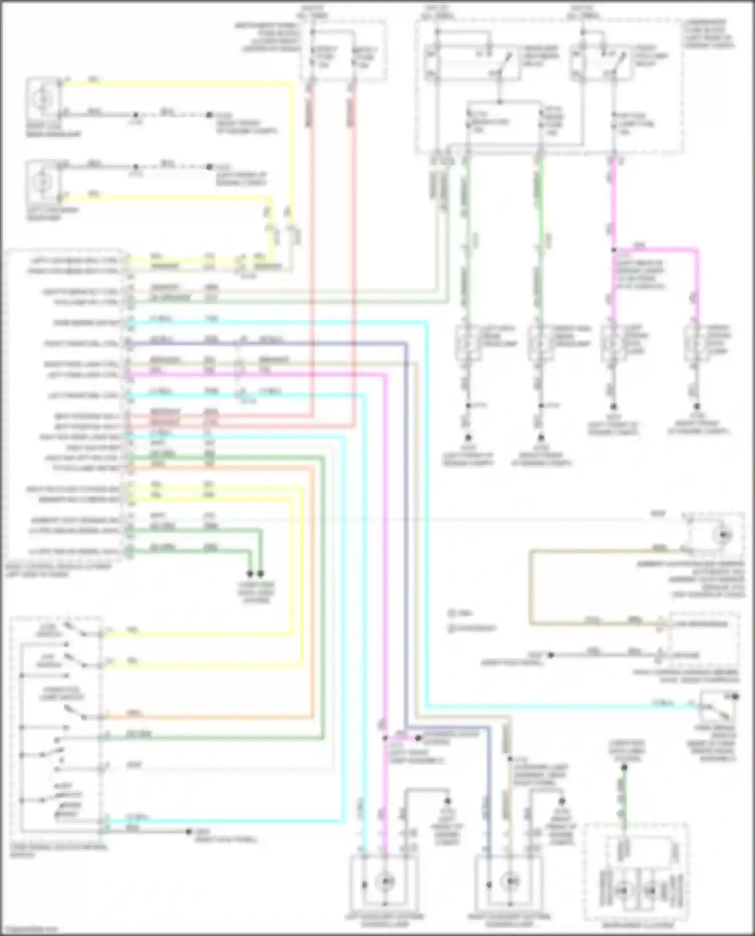 Wiring diagram turn signal/ multi-function switch for Chevrolet Equinox II facelift (2015-2017) (2 of 4)