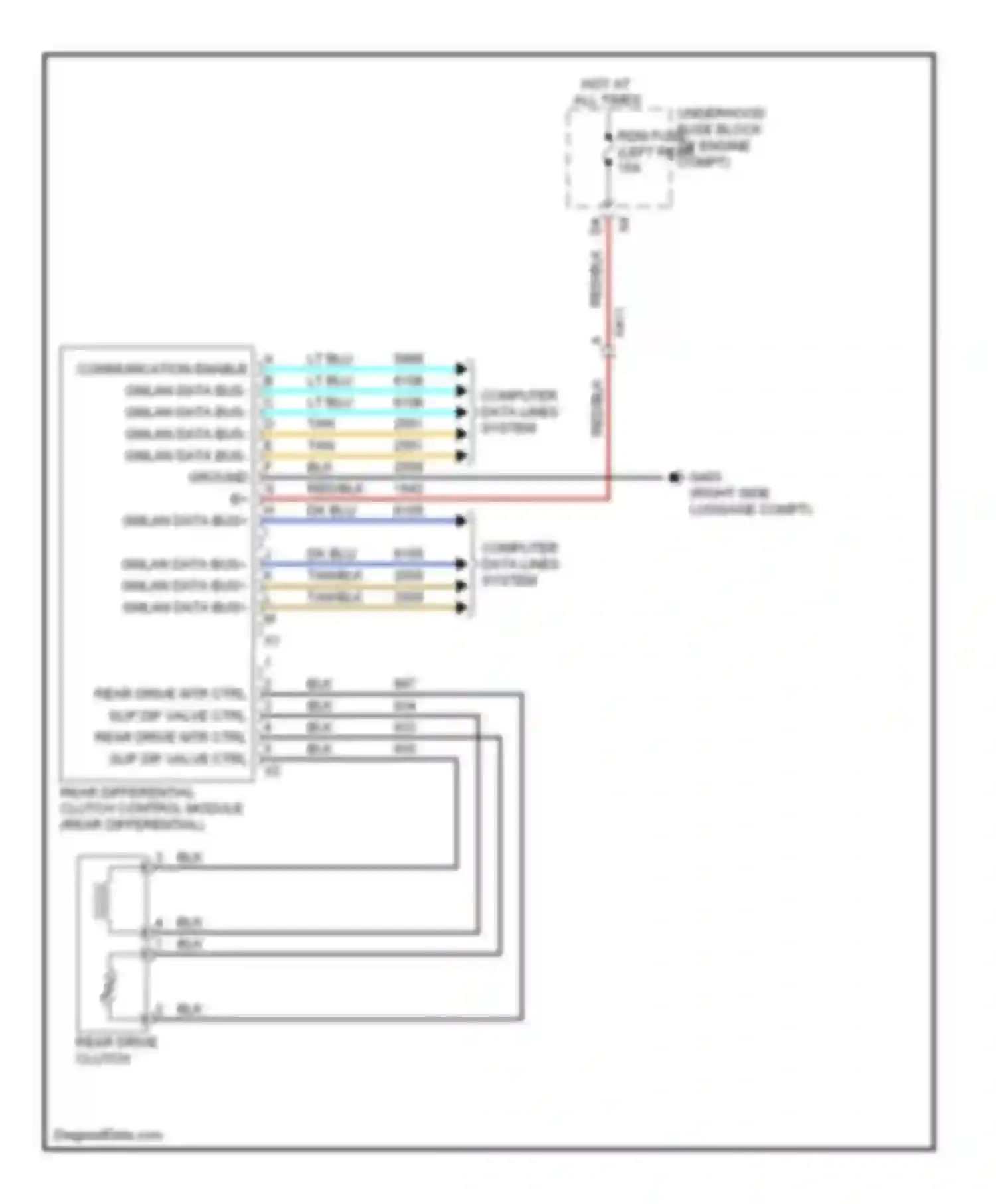 Equinox Chevrolet II (2009-2015): 2.4l vin k, rear differential lock circuit