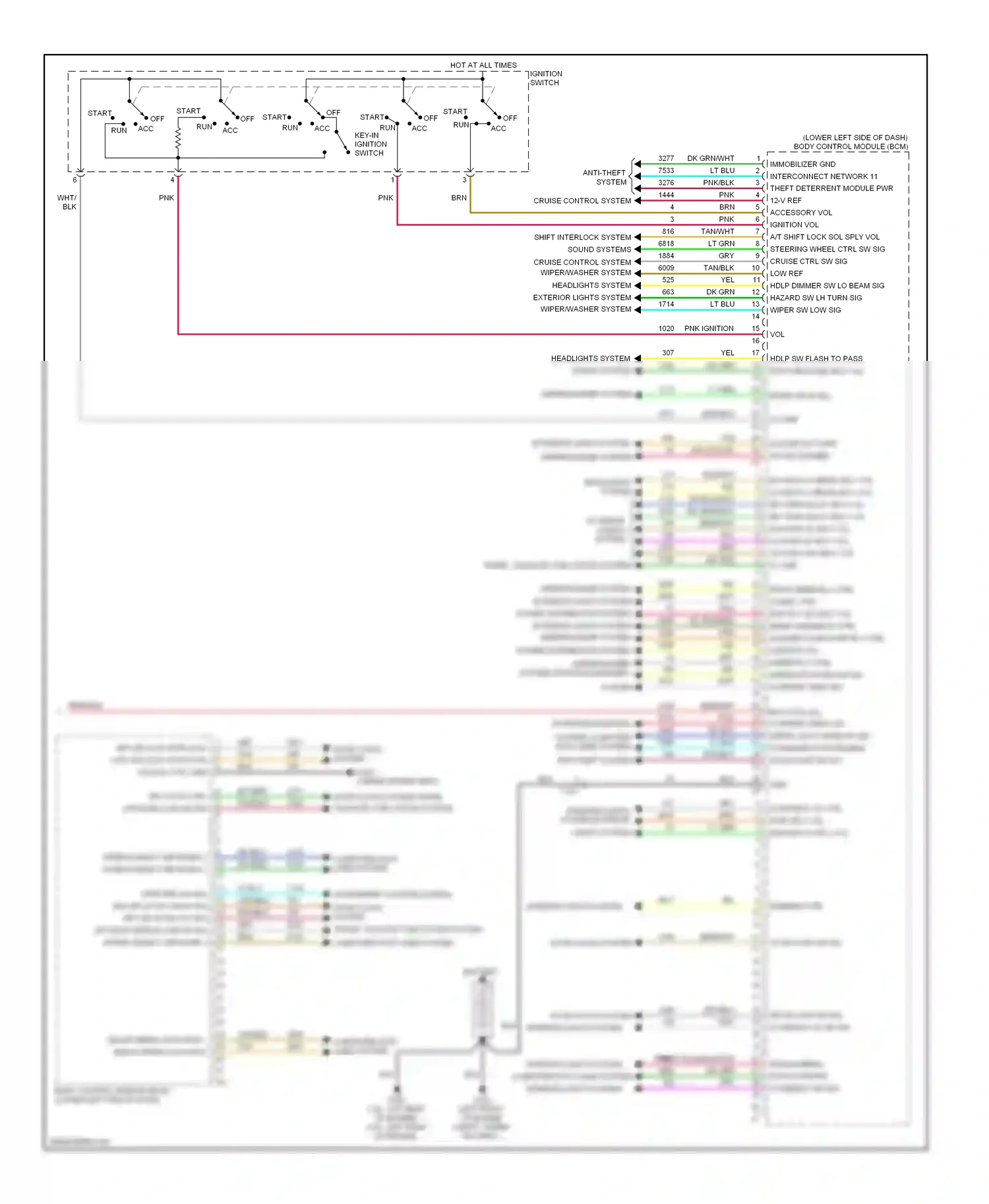Chevrolet Equinox II (2009-2015) dimming ctrl wiring diagram  (1 of 2)