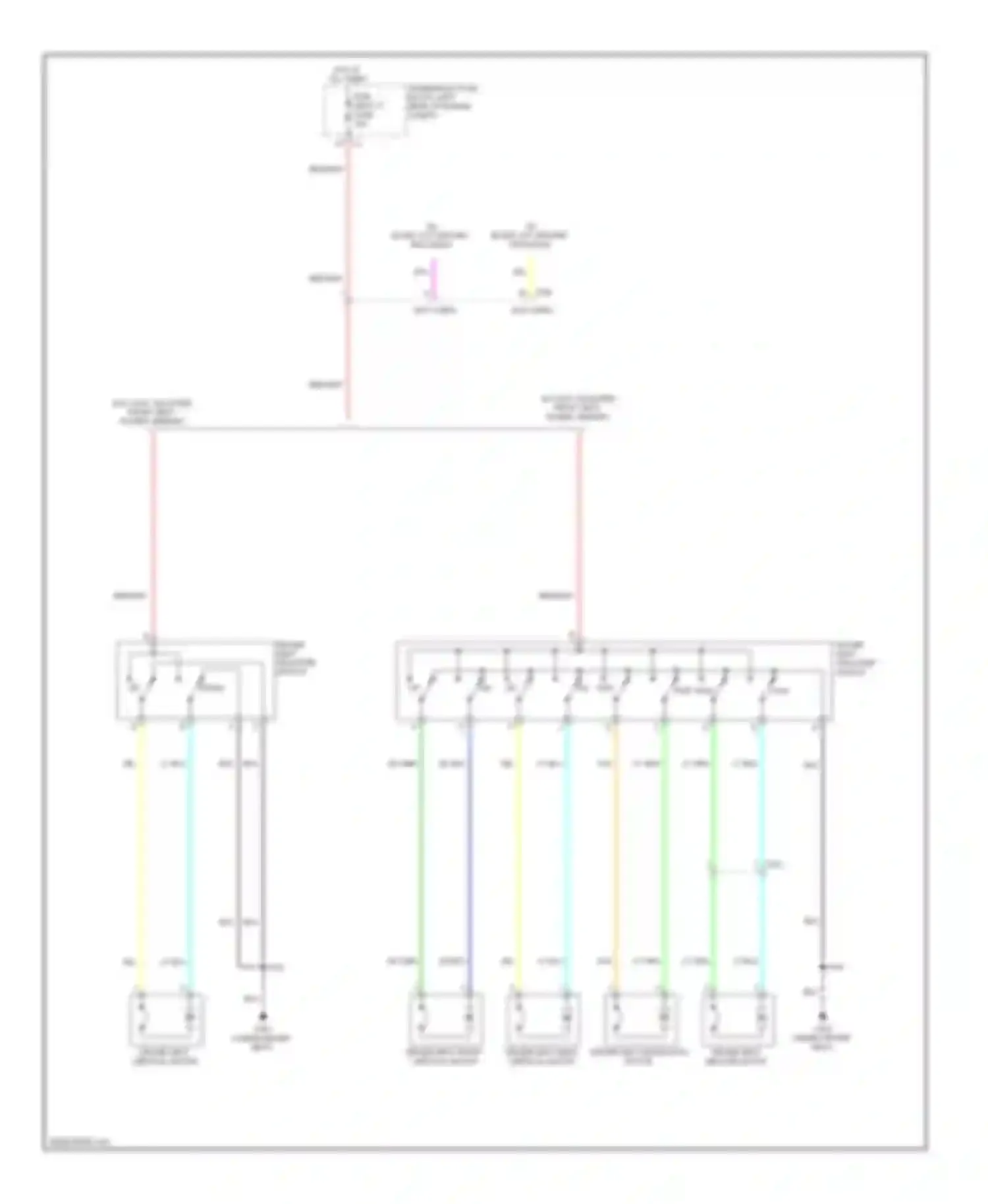 Wiring diagram w/o 8 way adjuster front seat power, memory for Chevrolet Equinox II (2009-2015) (1 of 1)