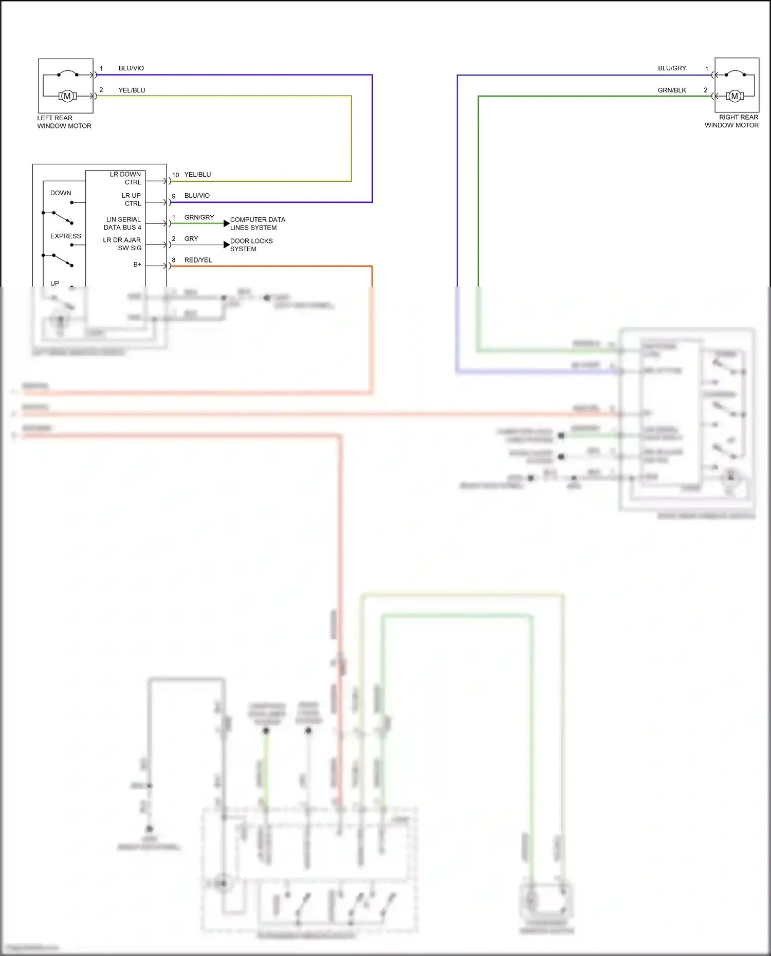 Wiring diagram down ctrl for Chevrolet Equinox III facelift (2020-2024) (2 of 2)