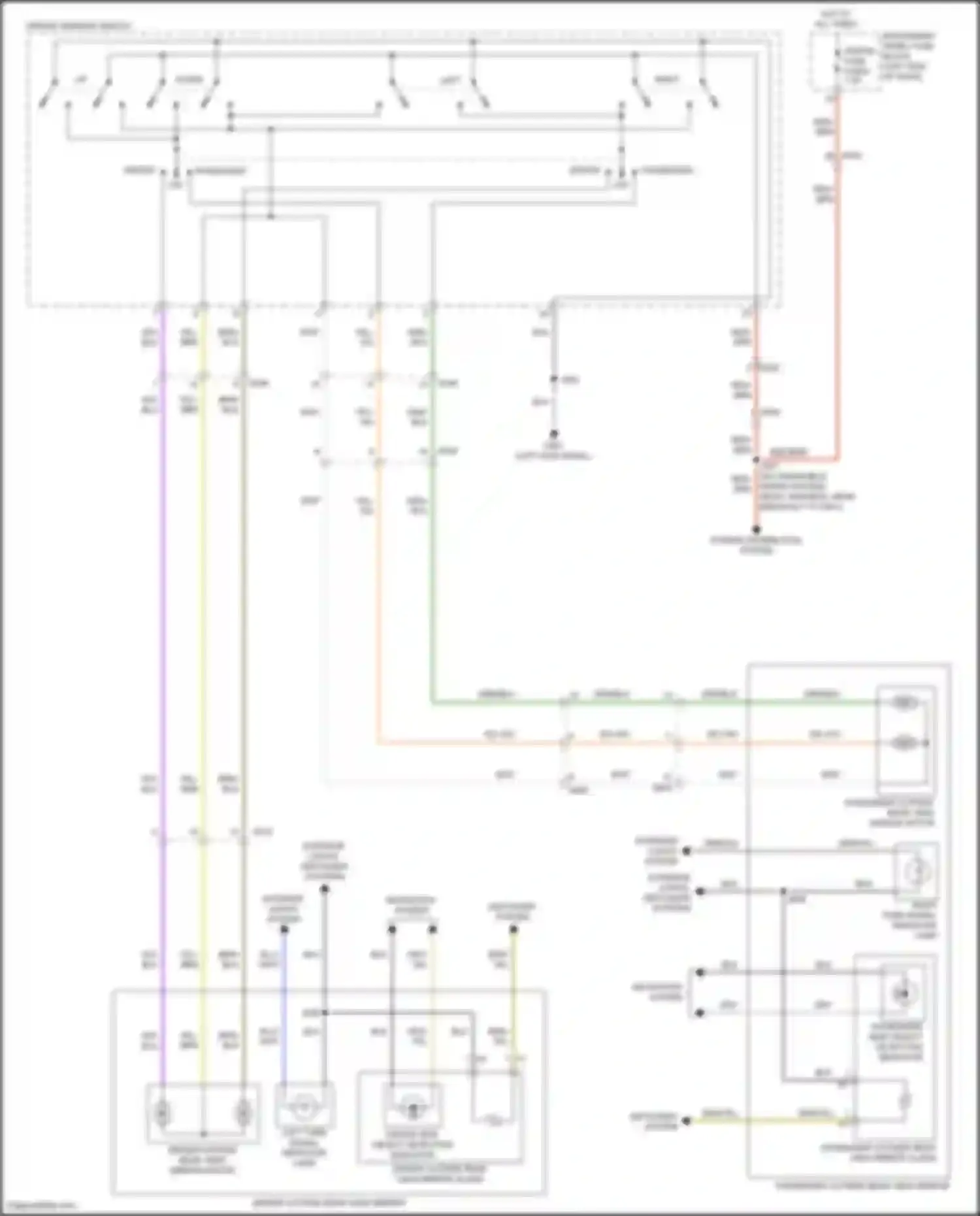 Wiring diagram driver outside rear- view mirror for Chevrolet Equinox III facelift (2020-2024) (5 of 5)