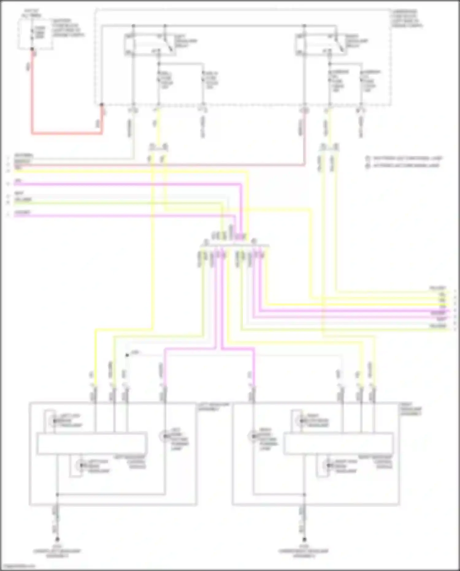 Wiring diagram left park daytime running lamp for Chevrolet Equinox III facelift (2020-2024) (3 of 4)
