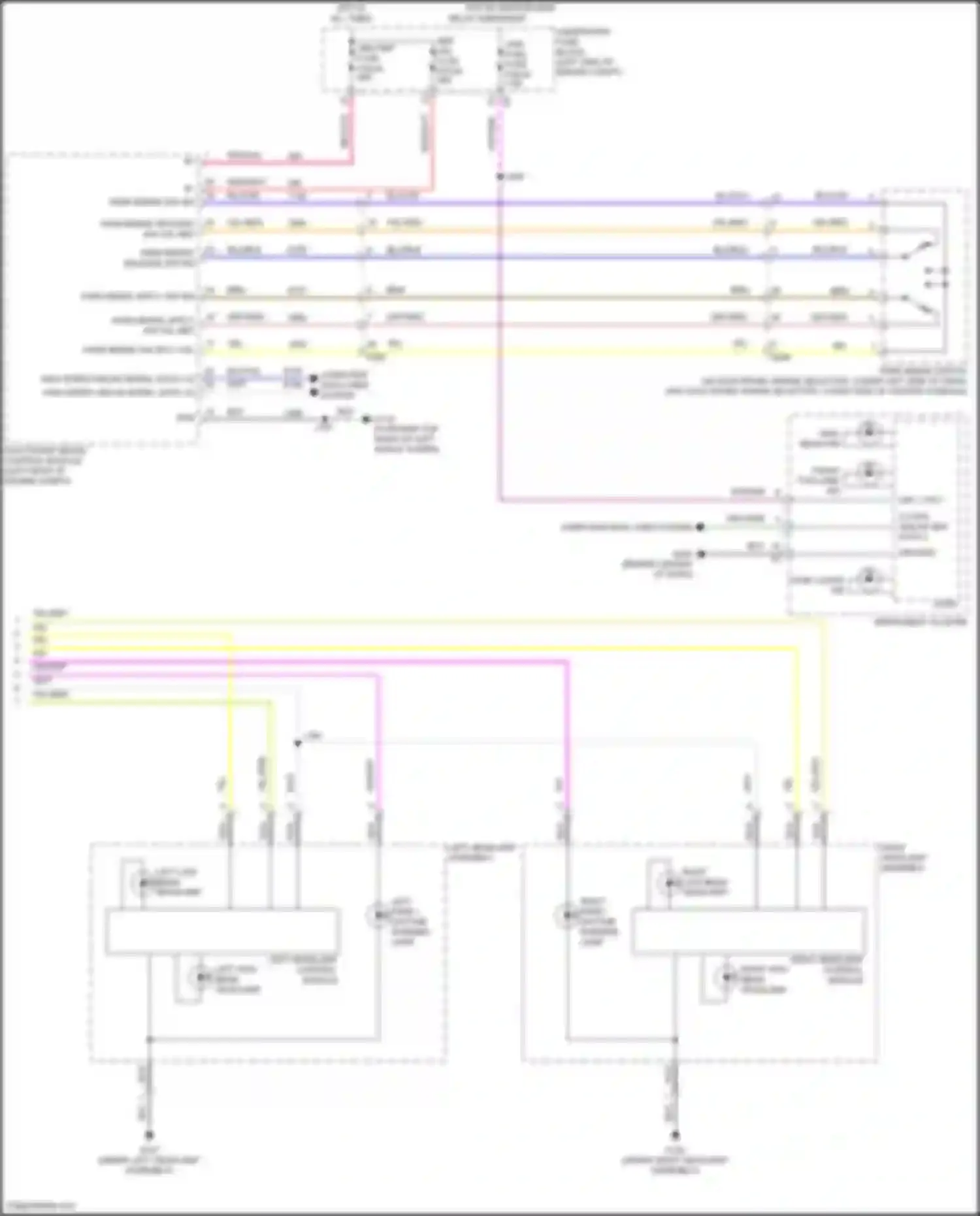 Wiring diagram left park daytime running lamp for Chevrolet Equinox III facelift (2020-2024) (4 of 4)
