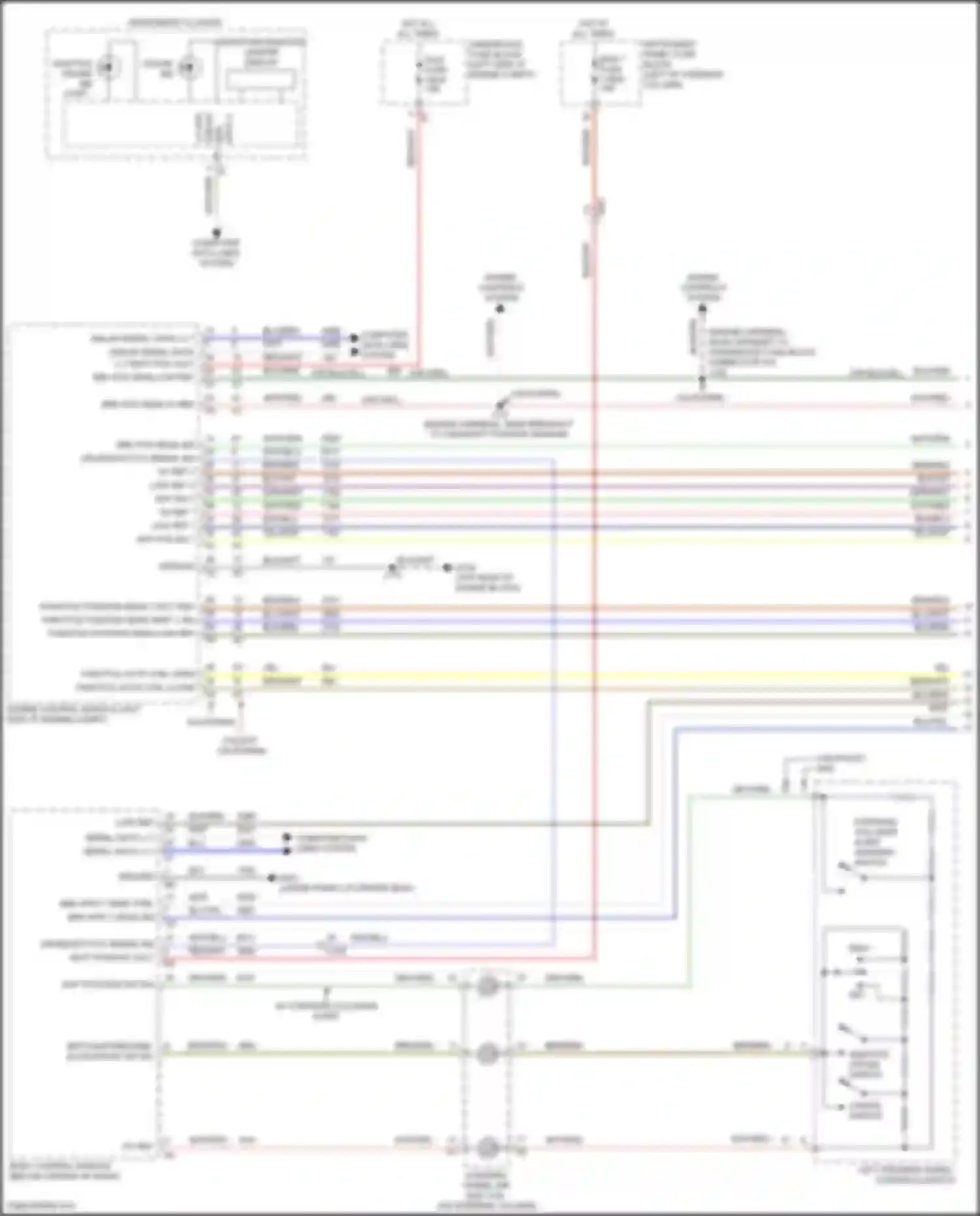 Wiring diagram left steering wheel controls switch for Chevrolet Equinox III facelift (2020-2024) (1 of 7)
