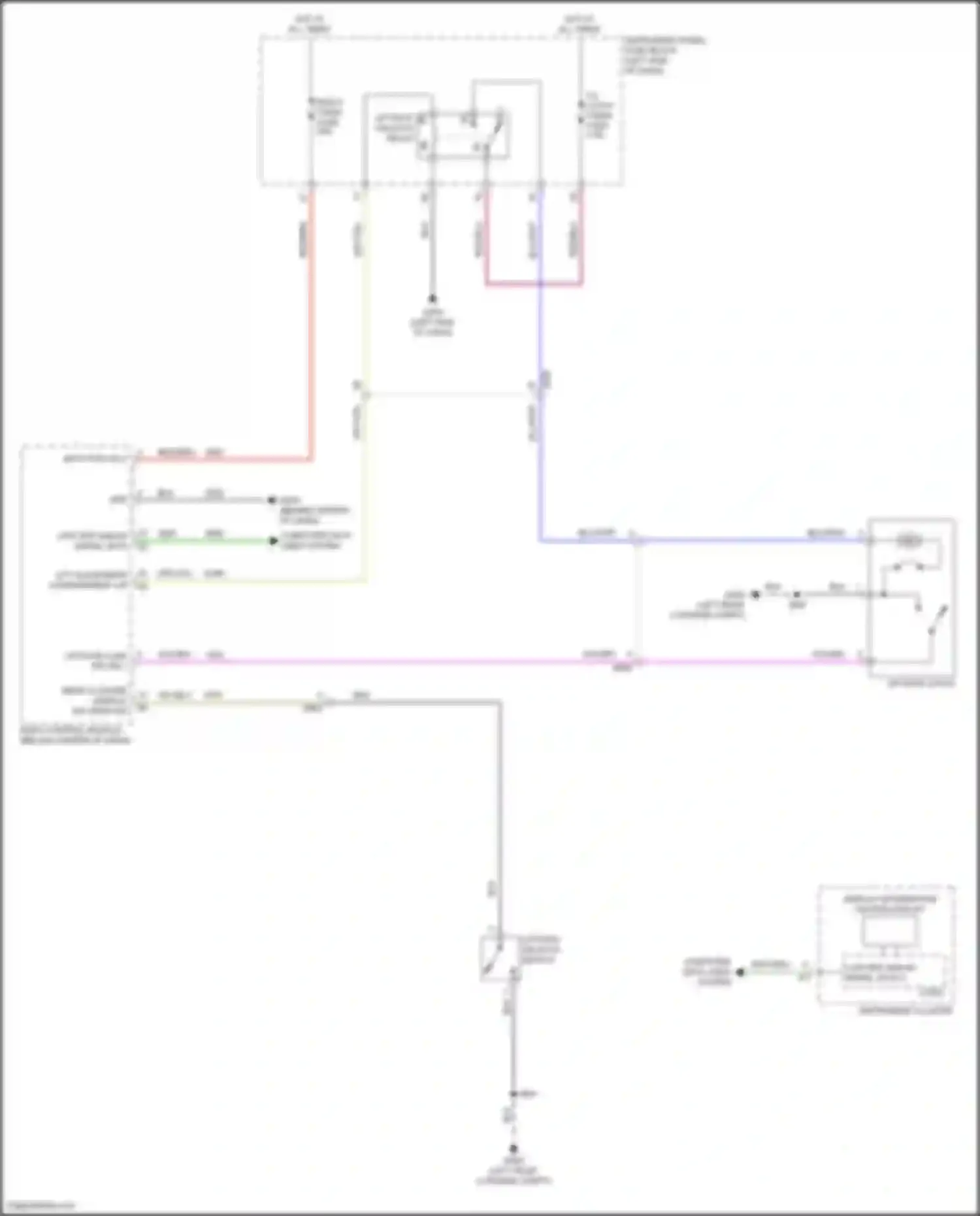 Wiring diagram liftgate unlatch relay for Chevrolet Equinox III facelift (2020-2024) (2 of 3)