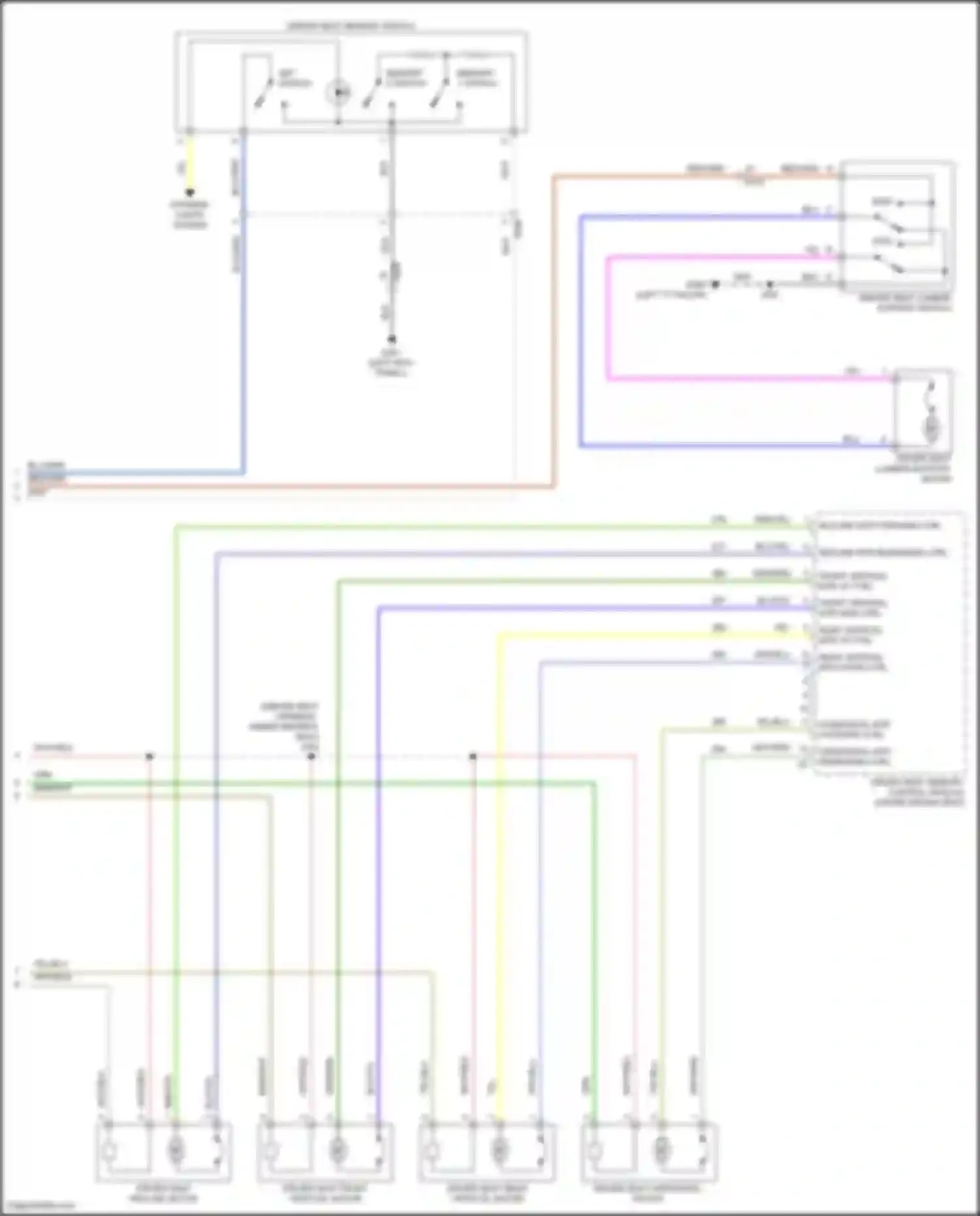 Wiring diagram memory 1 switch for Chevrolet Equinox III facelift (2020-2024) (1 of 2)