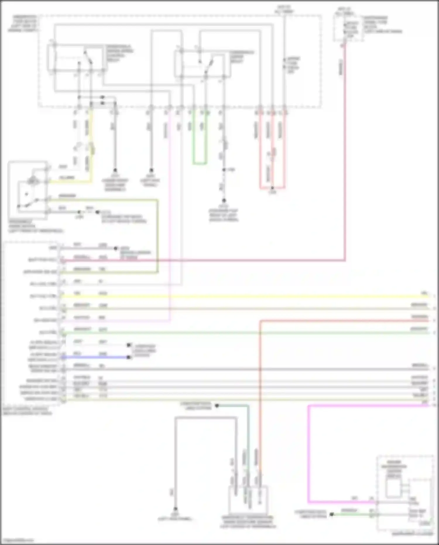 Wiring diagram rear window wiper sw sig for Chevrolet Equinox III facelift (2020-2024) (2 of 2)