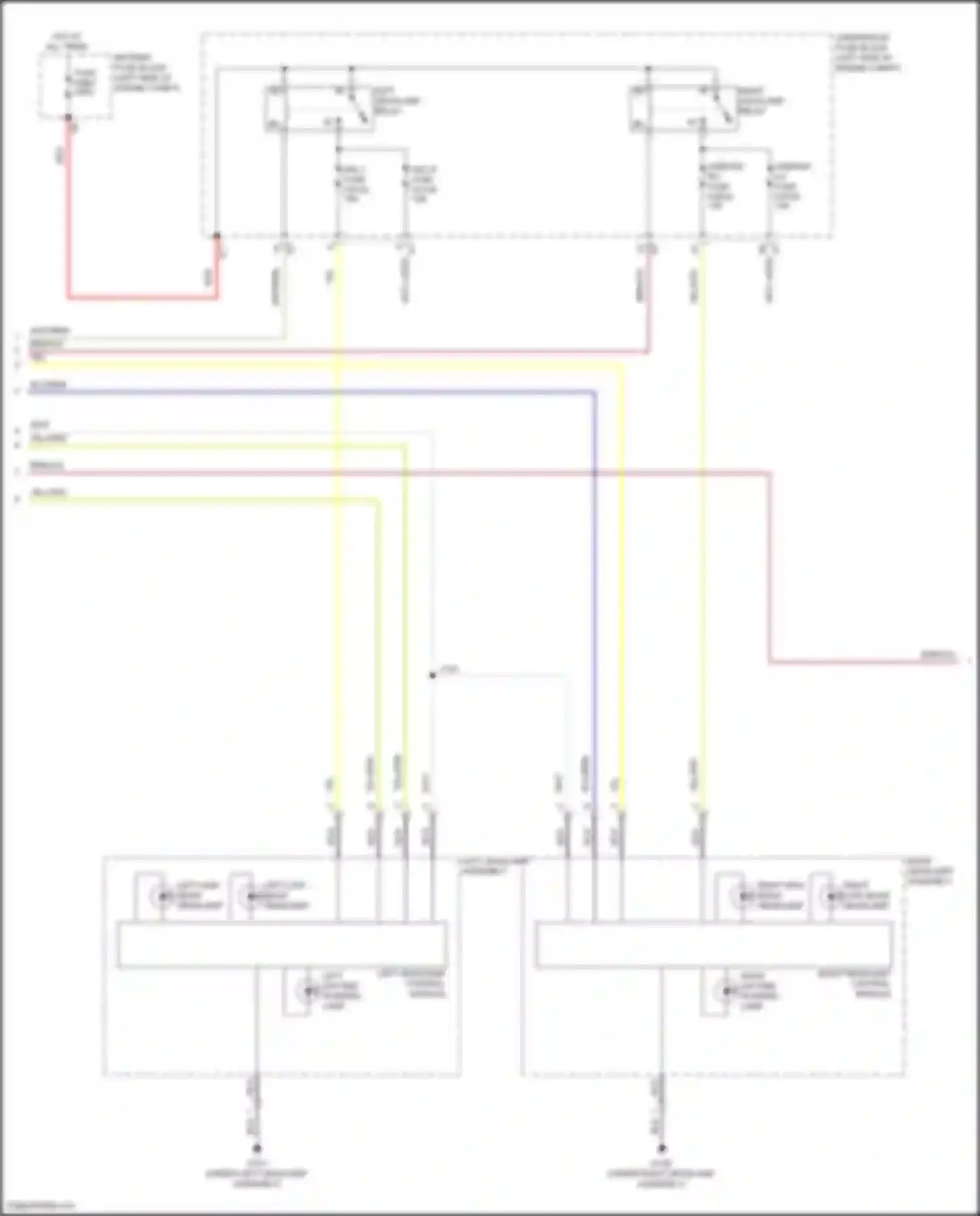 Wiring diagram right headlamp relay for Chevrolet Equinox III facelift (2020-2024) (2 of 3)