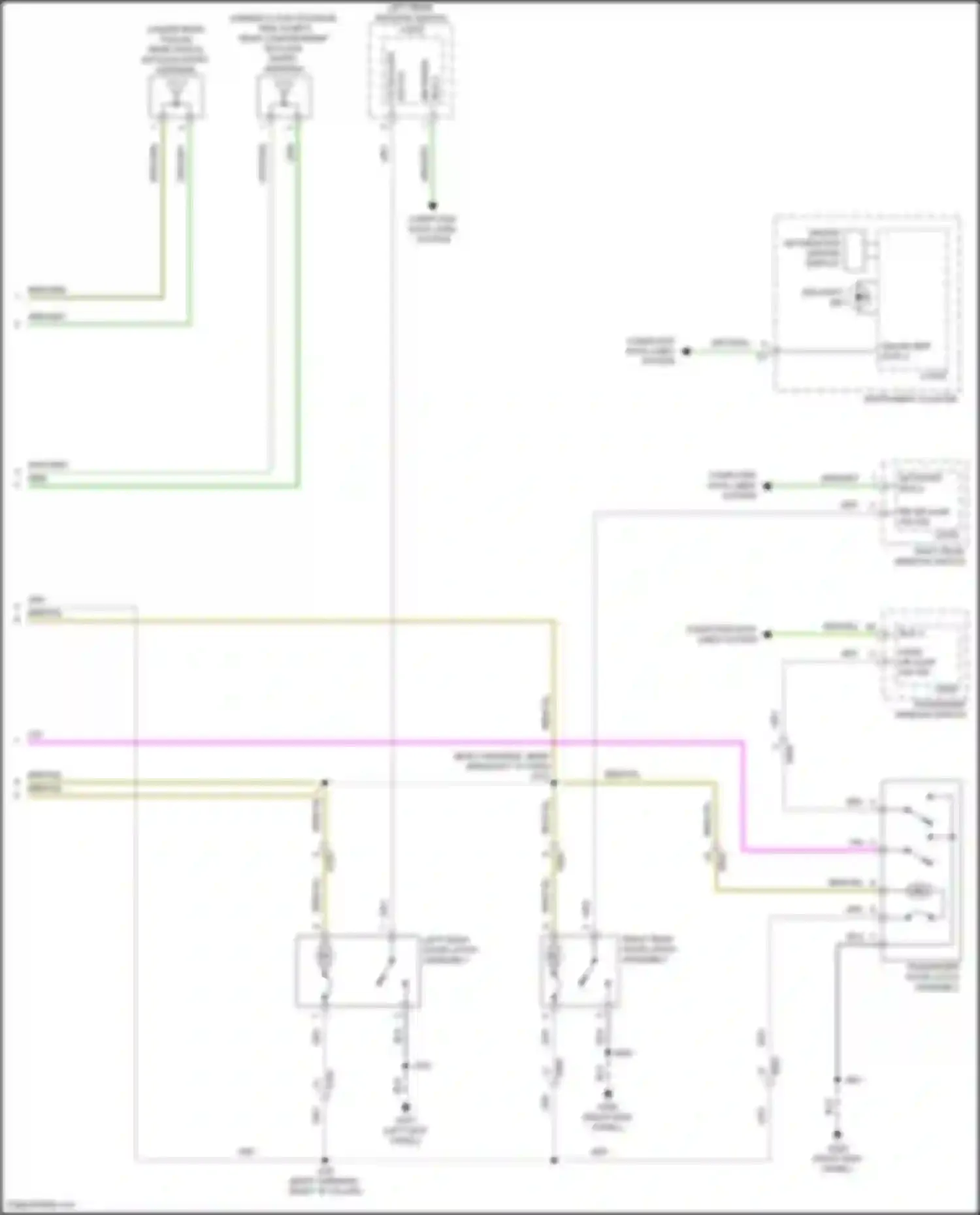 Wiring diagram right rear window switch for Chevrolet Equinox III facelift (2020-2024) (2 of 12)