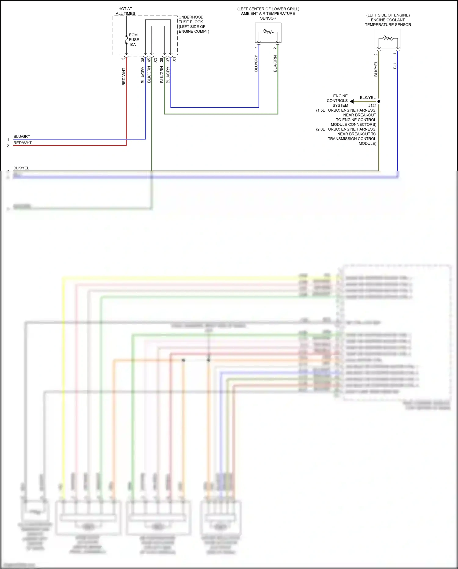 Chevrolet Equinox III (2017-2021) a/c evaporator temperature sensor wiring diagram  (2 of 2)
