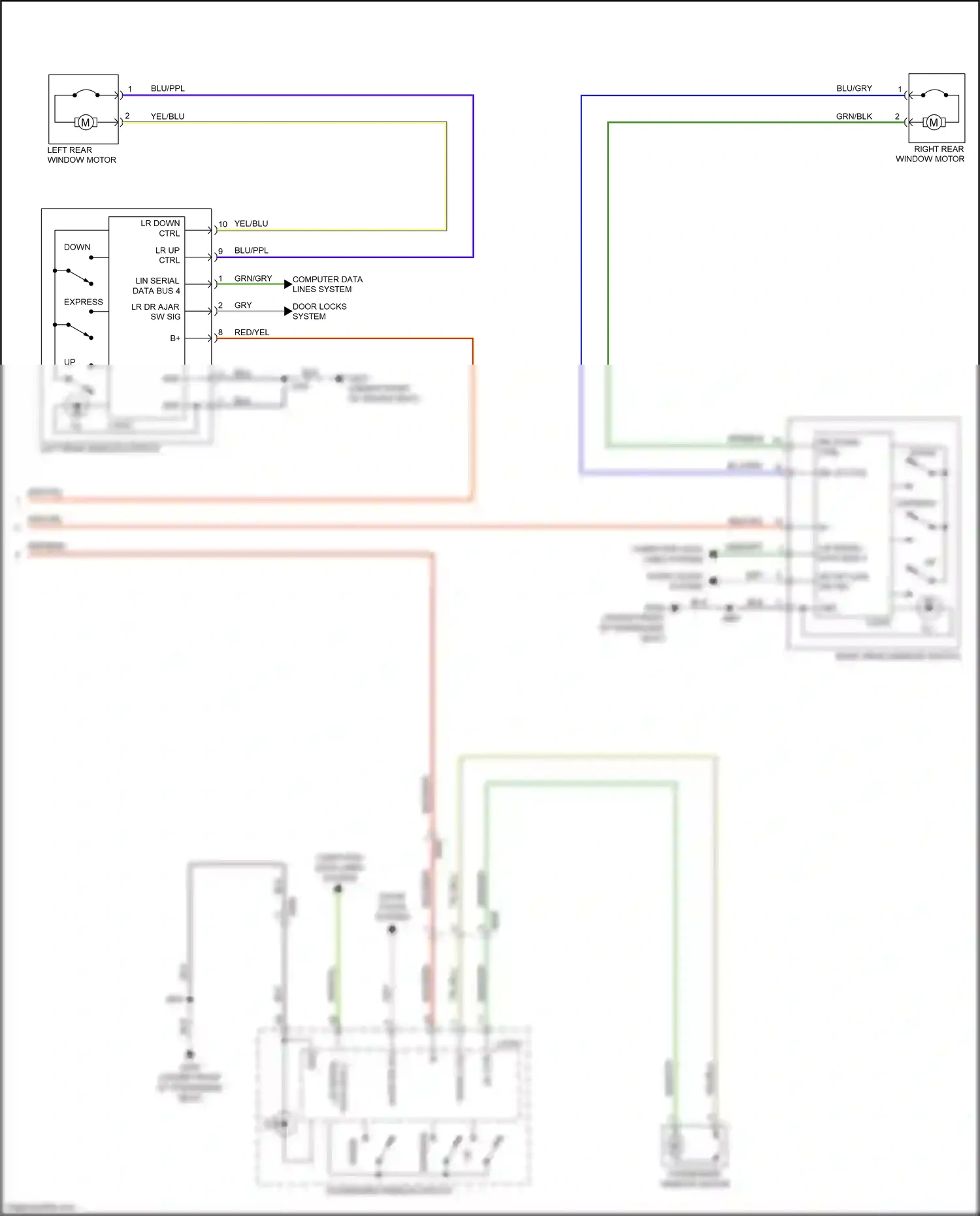 Wiring diagram down ctrl for Chevrolet Equinox III (2017-2021) (2 of 2)