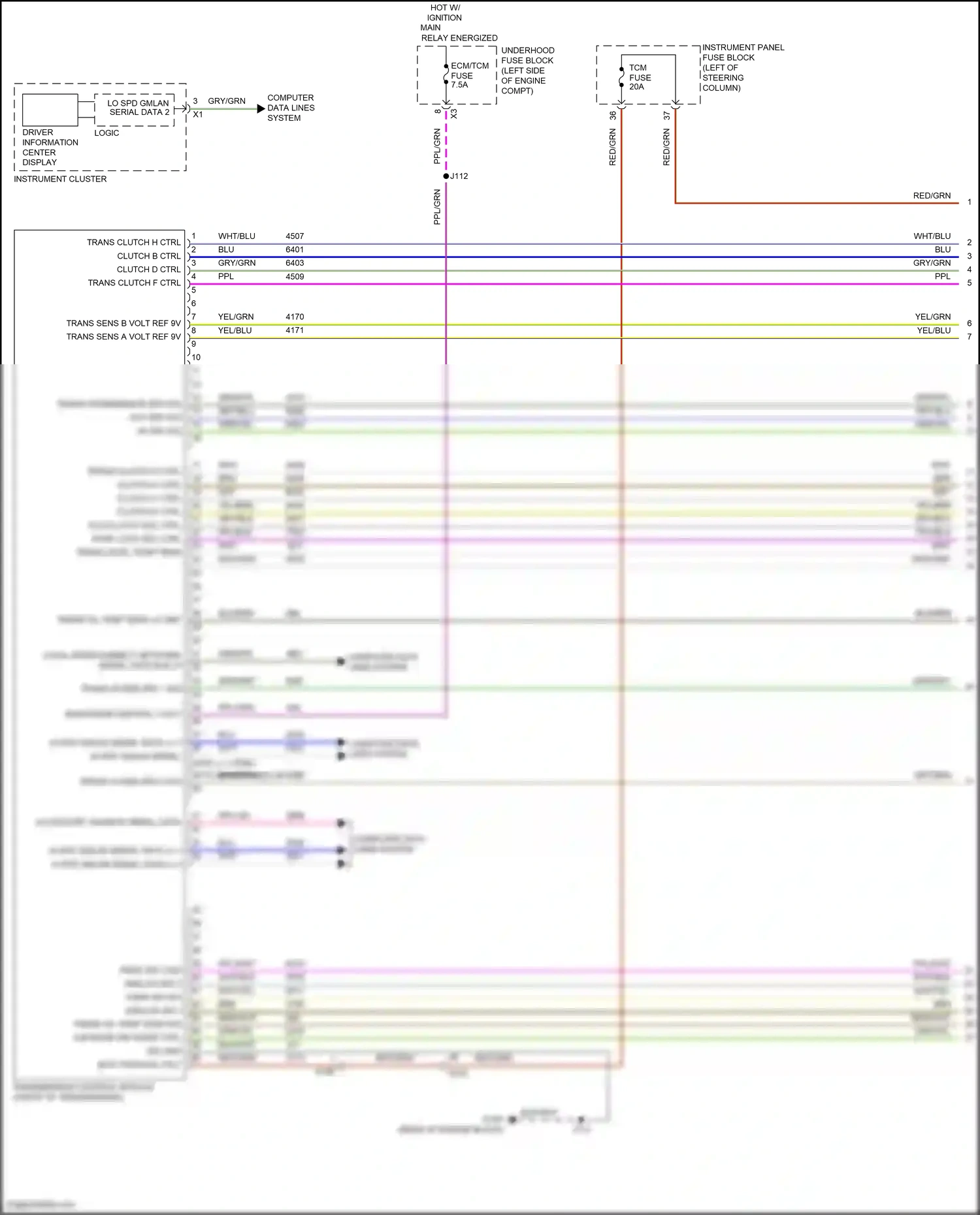 Chevrolet Equinox III (2017-2021) park lock sol ctrl wiring diagram  (2 of 4)