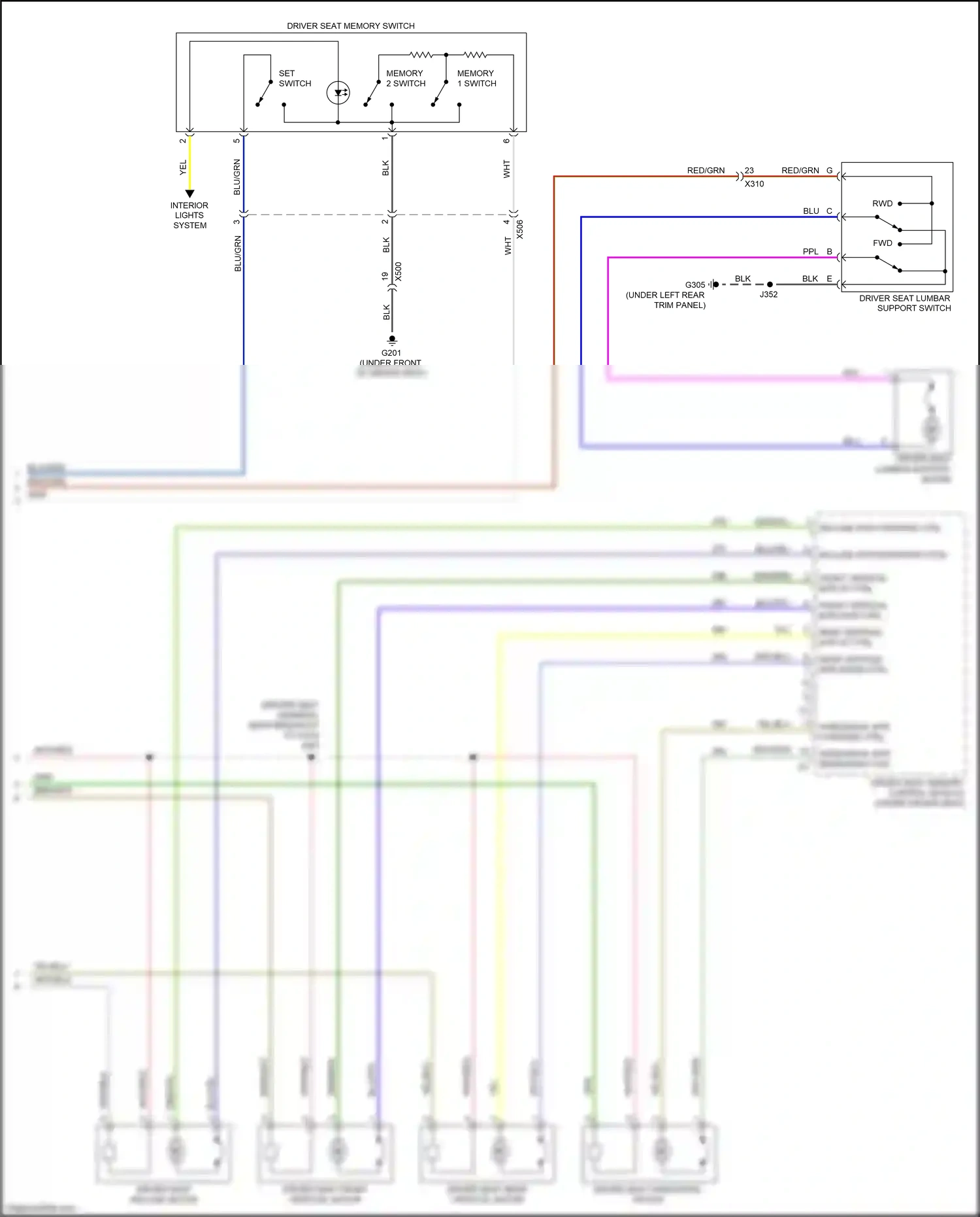 Chevrolet Equinox III (2017-2021) rear vertical mtr down ctrl wiring diagram  (1 of 1)