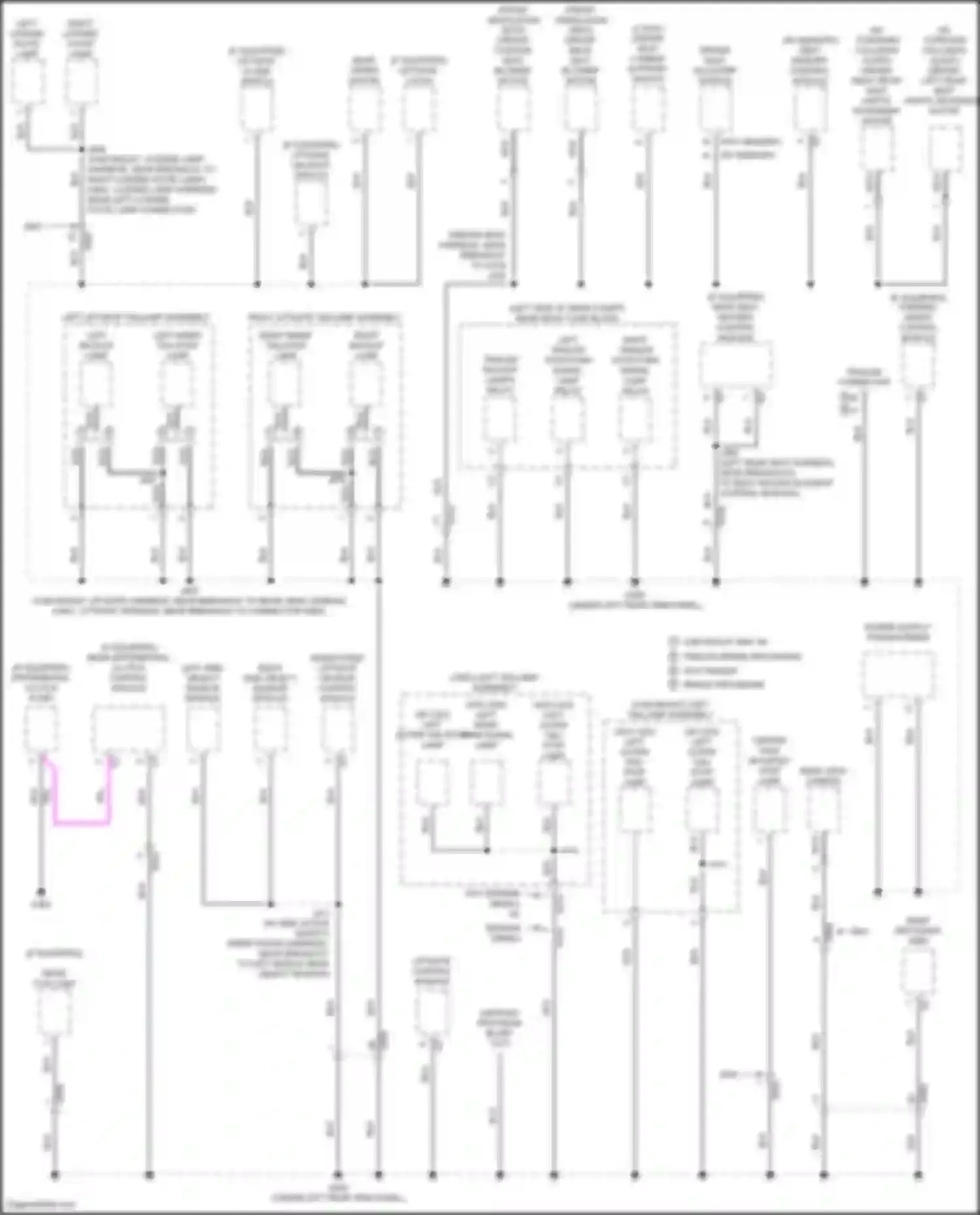 Wiring diagram right side object sensor module for Chevrolet Equinox III (2017-2021) (3 of 4)
