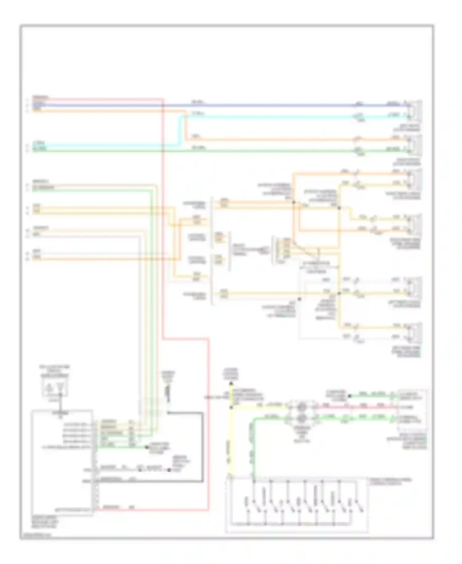 Wiring diagram cellular phone, digital radio antenna for Chevrolet Express G3500  (2013-2013) (1 of 2)