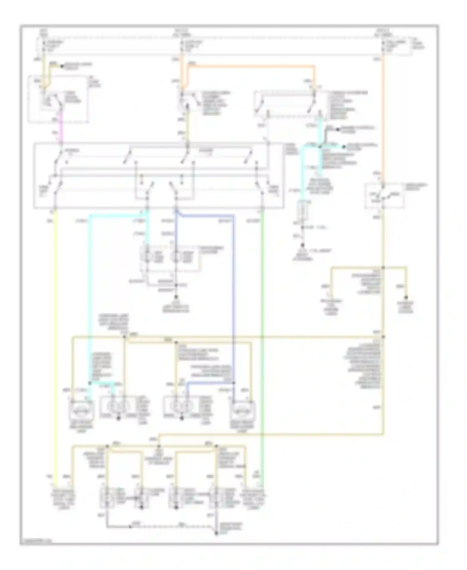 Forward Control P30 Chevrolet  (1985-1999): Exterior lamps circuit, motorhome chassis